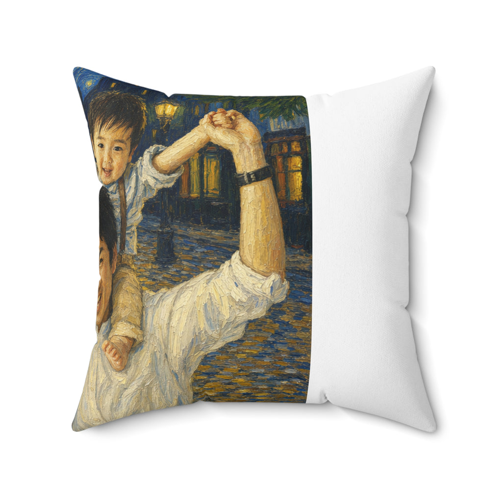 Custom Van Gogh Cafe Portrait from Your Photo - Pillow (No Date)