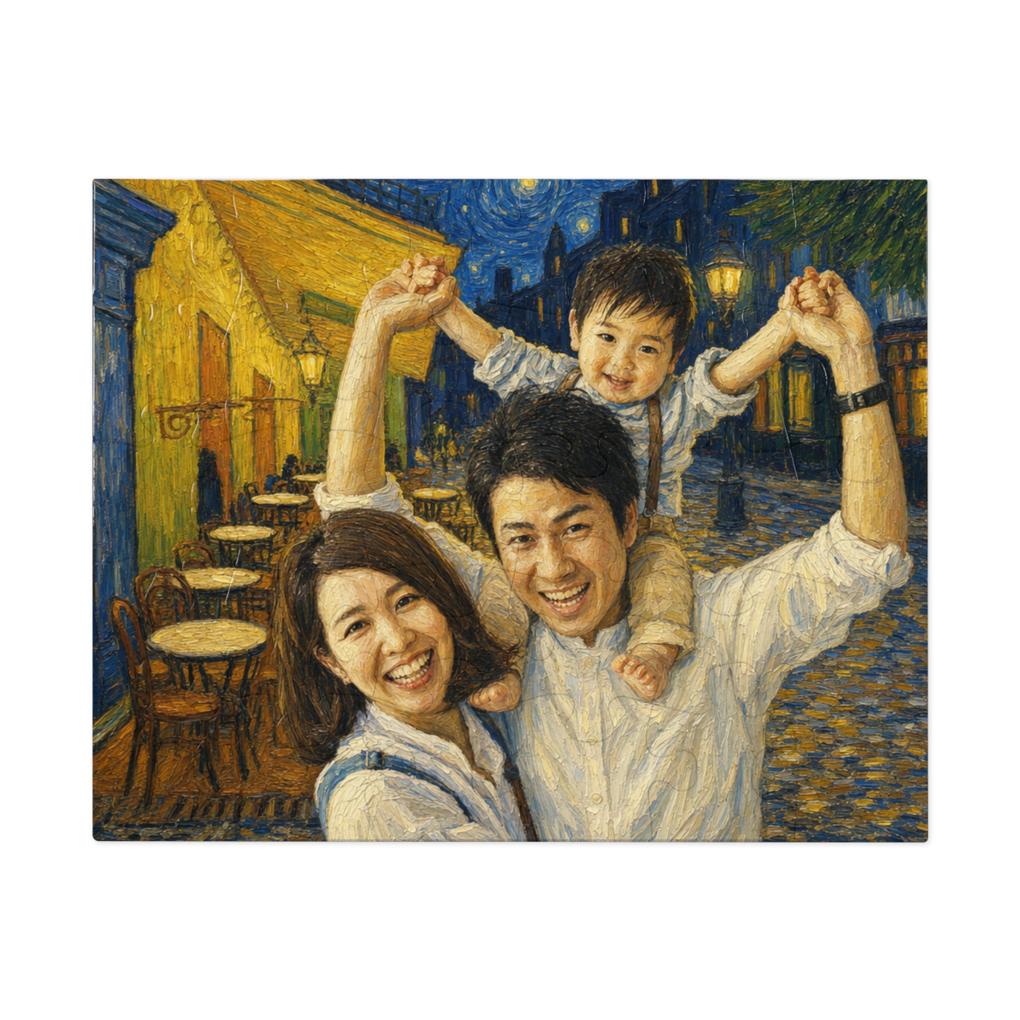 Custom Van Gogh Cafe Portrait from Your Photo - Puzzle (2026 Date)