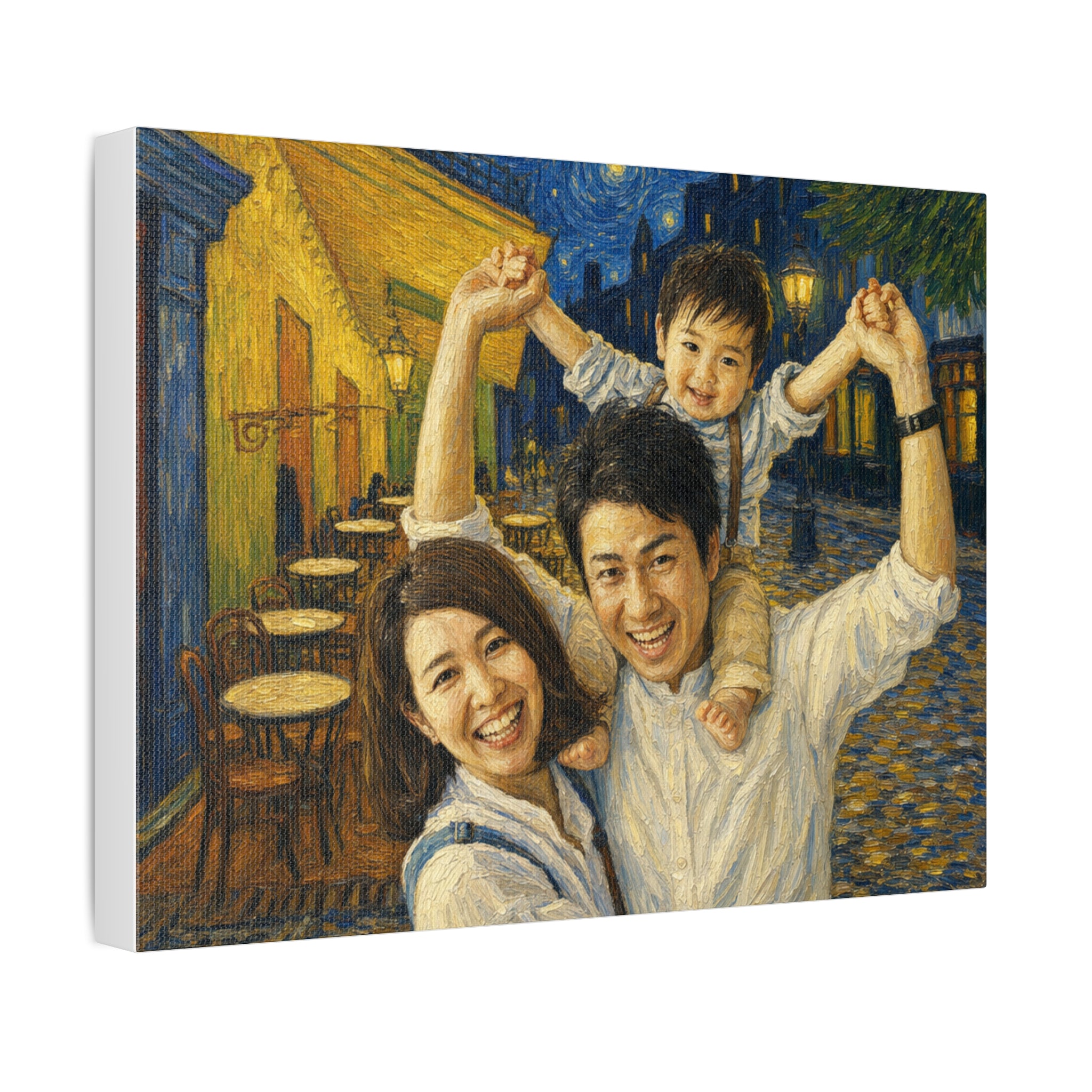 Custom Van Gogh Cafe Portrait from Your Photo - Canvas Print (No Date)