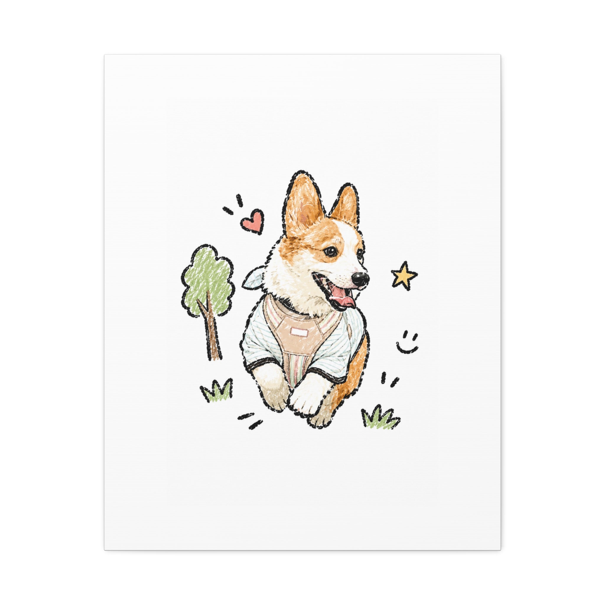 Custom Bold Doodle Portrait from Your Photo - Canvas Print