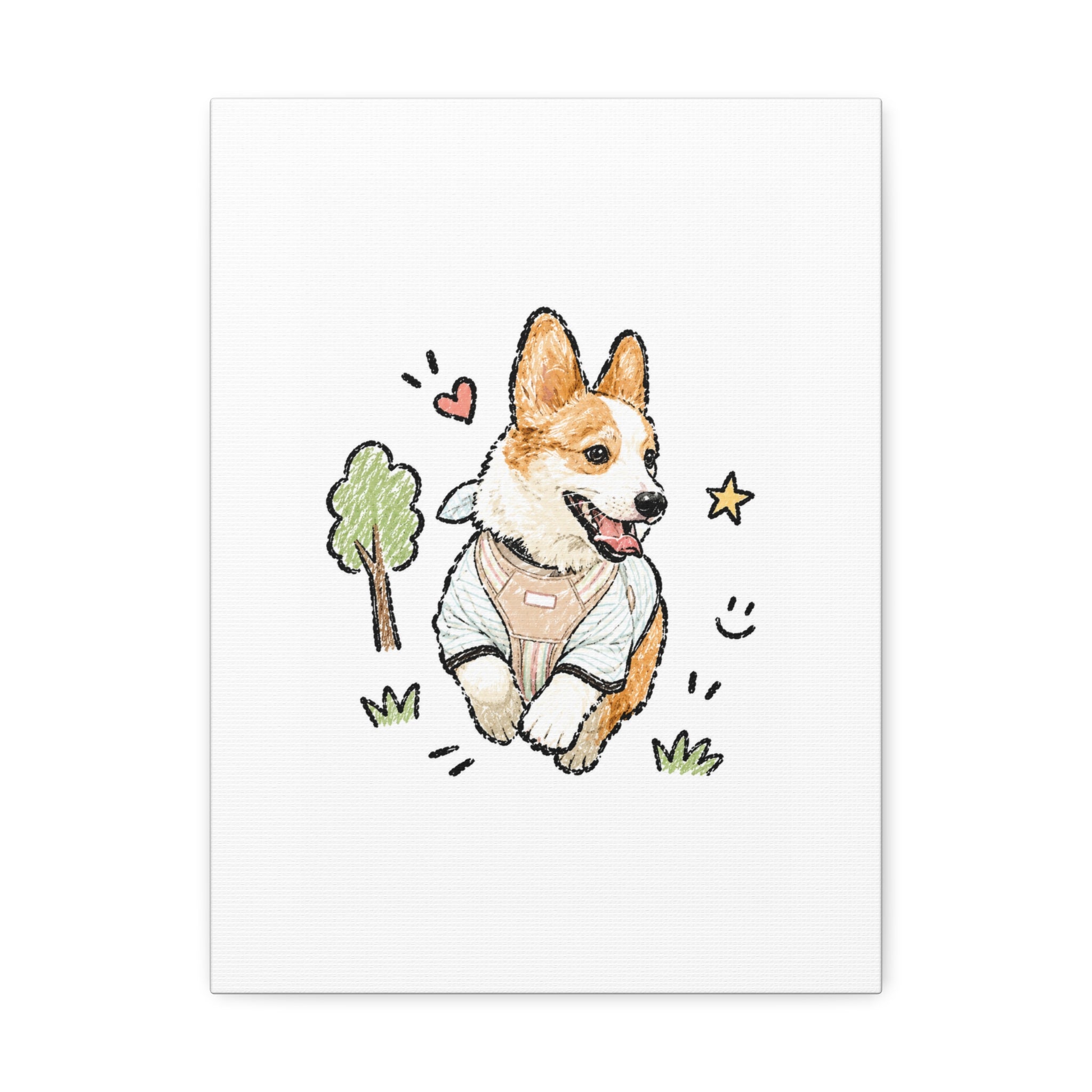Custom Bold Doodle Portrait from Your Photo - Canvas Print