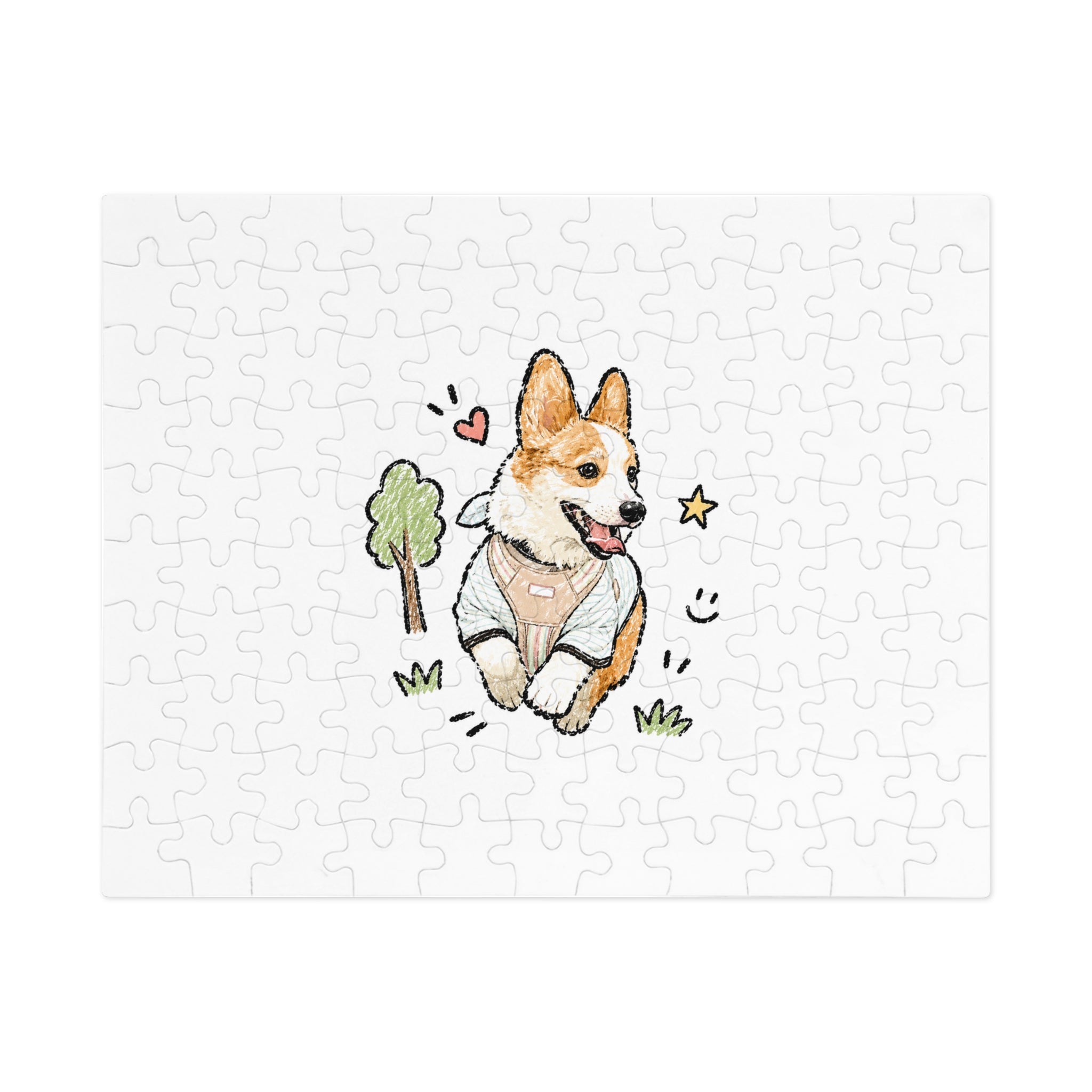 Custom Bold Doodle Portrait from Your Photo - Puzzle