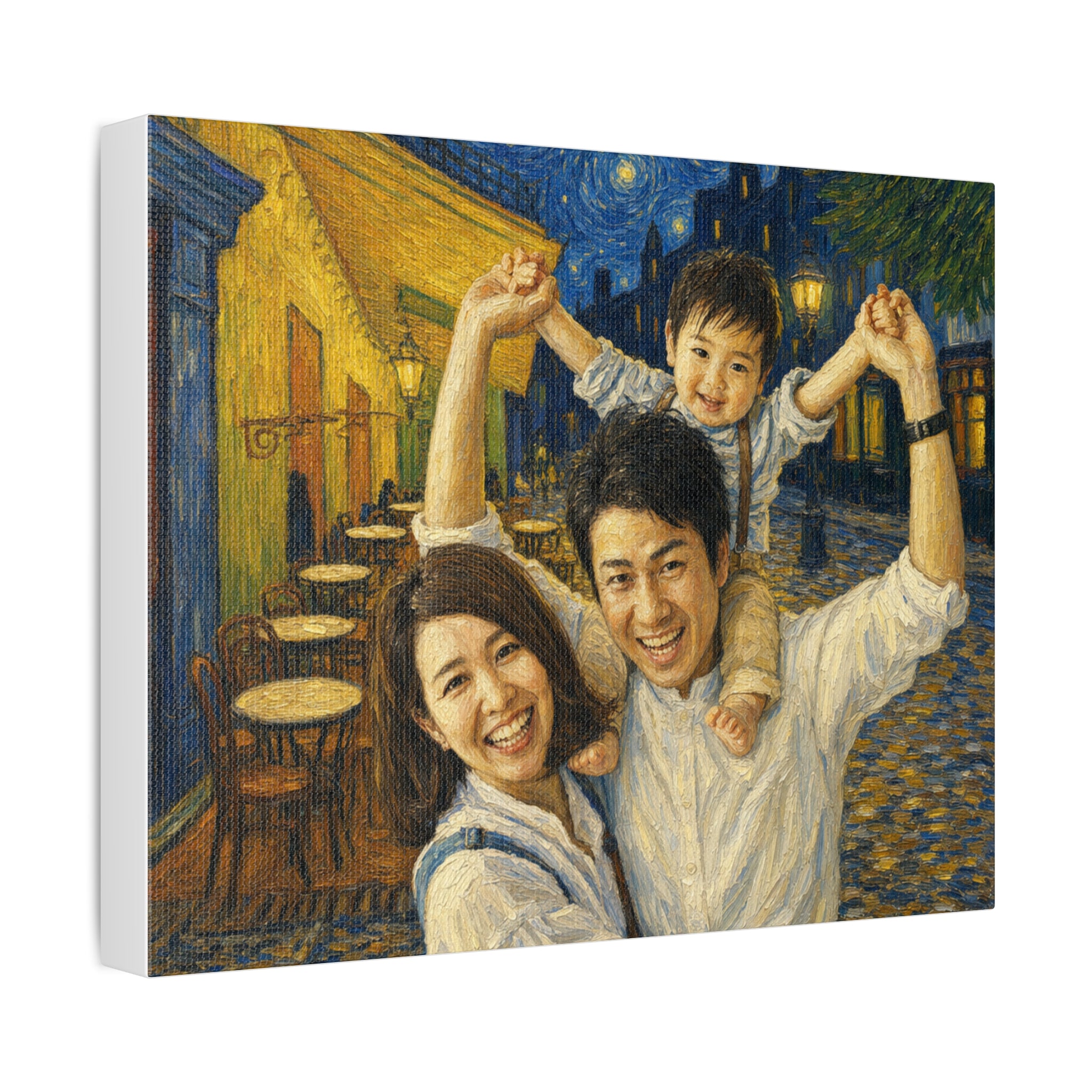 Custom Van Gogh Cafe Portrait from Your Photo - Canvas Print (No Date)
