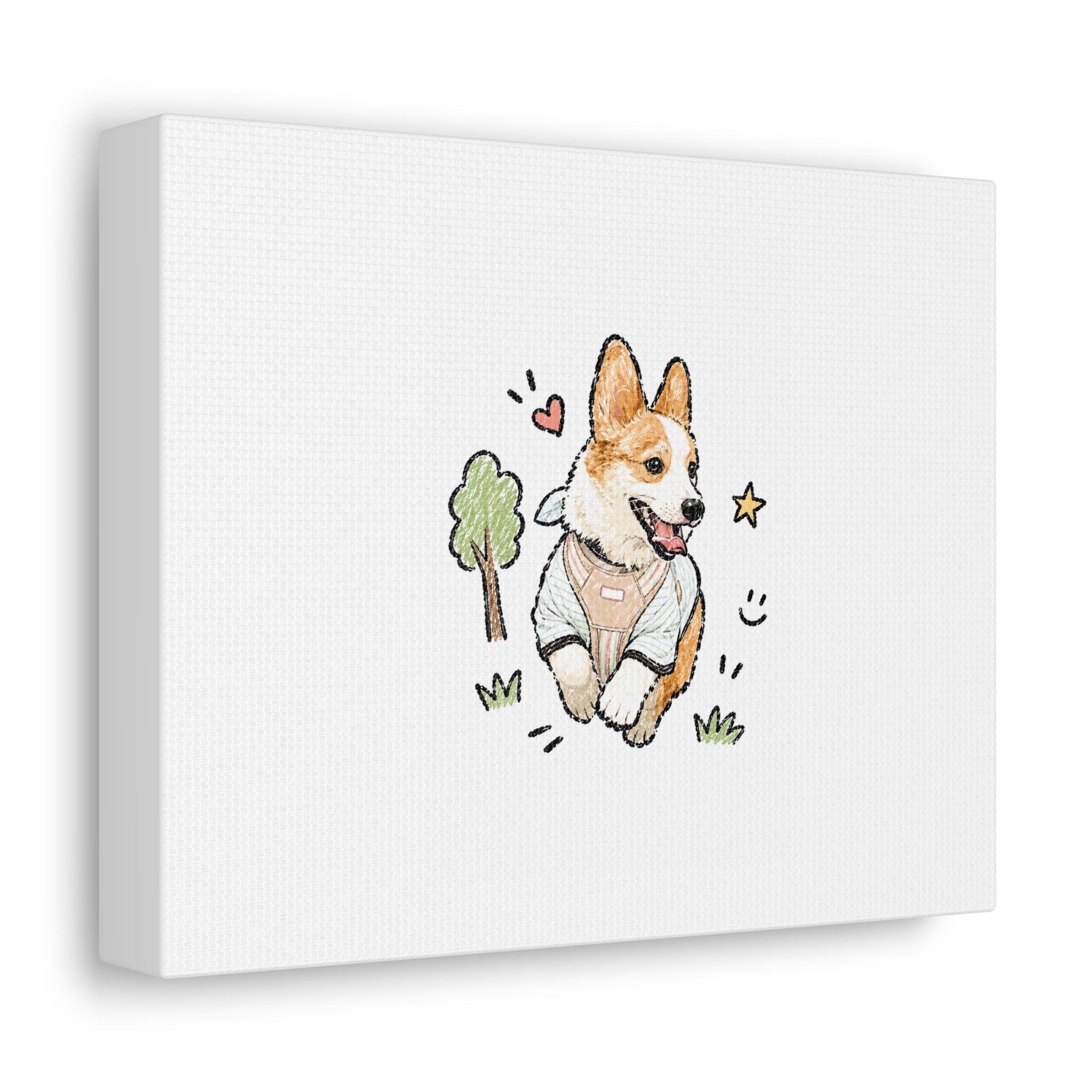 Custom Bold Doodle Portrait from Your Photo - Canvas Print