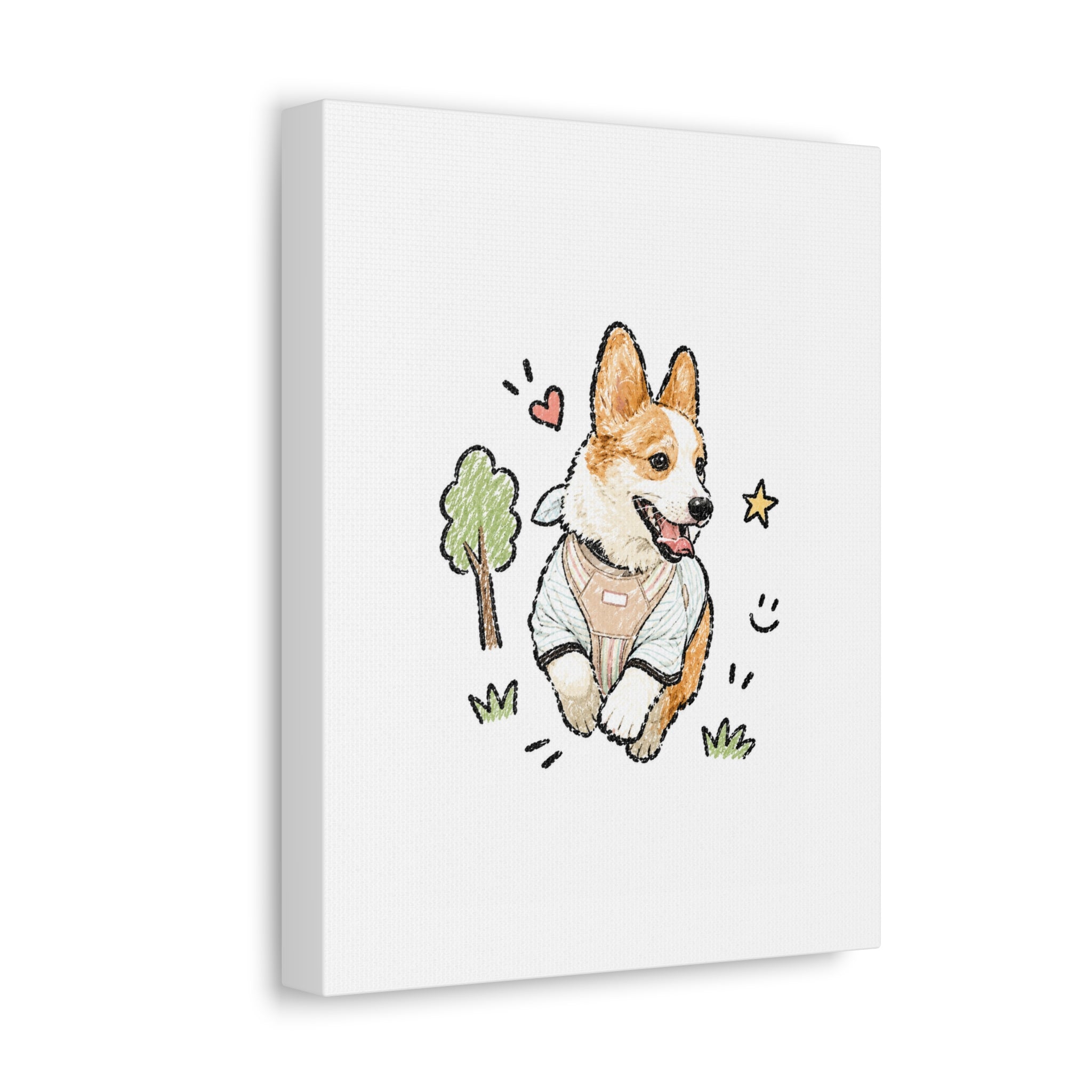 Custom Bold Doodle Portrait from Your Photo - Canvas Print