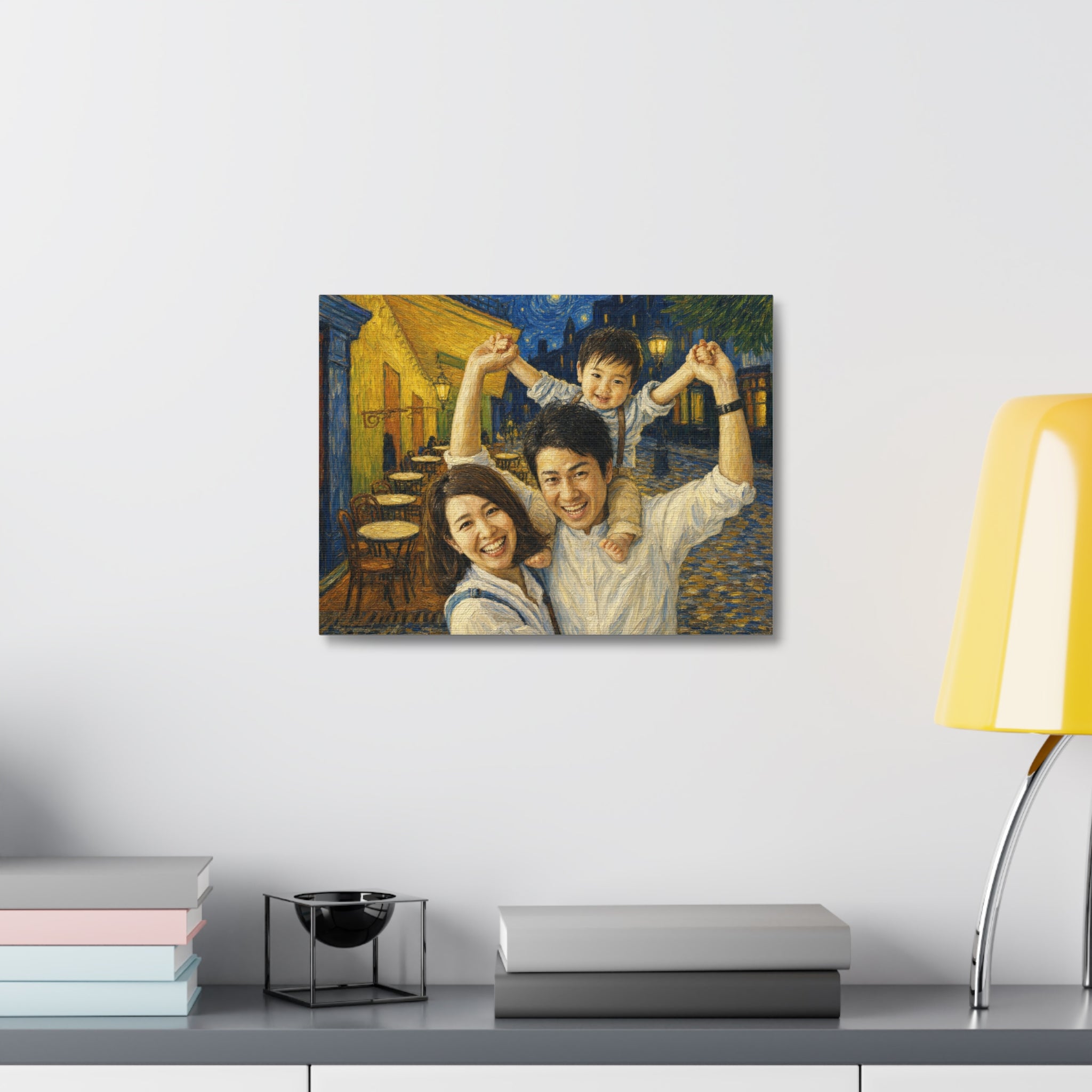 Custom Van Gogh Cafe Portrait from Your Photo - Canvas Print (No Date)