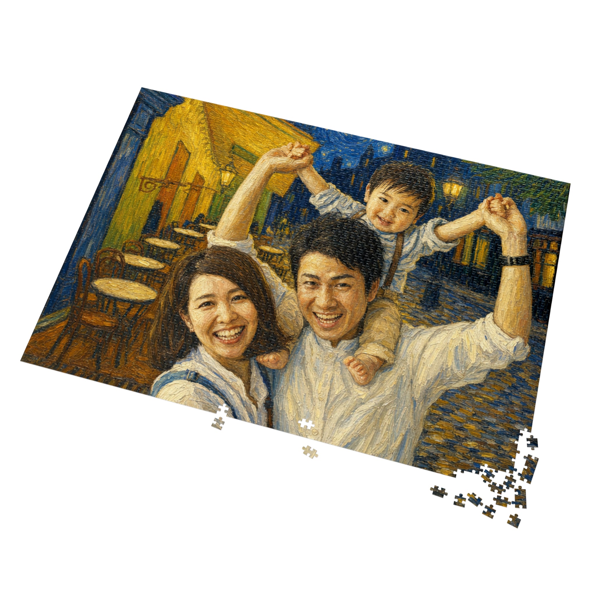 Custom Van Gogh Cafe Portrait from Your Photo - Puzzle (No Date)