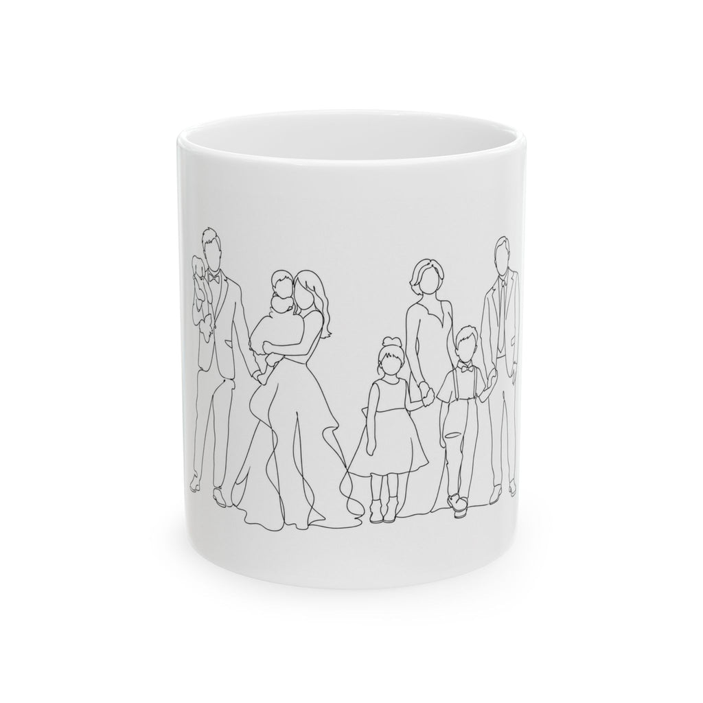 One Line Drawing Ceramic Mug