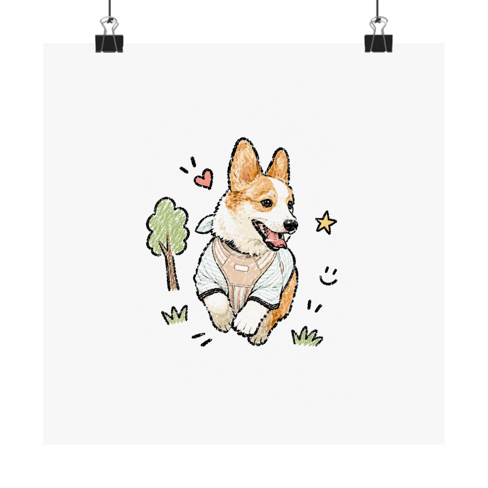 Custom Bold Doodle Portrait from Your Photo - Poster
