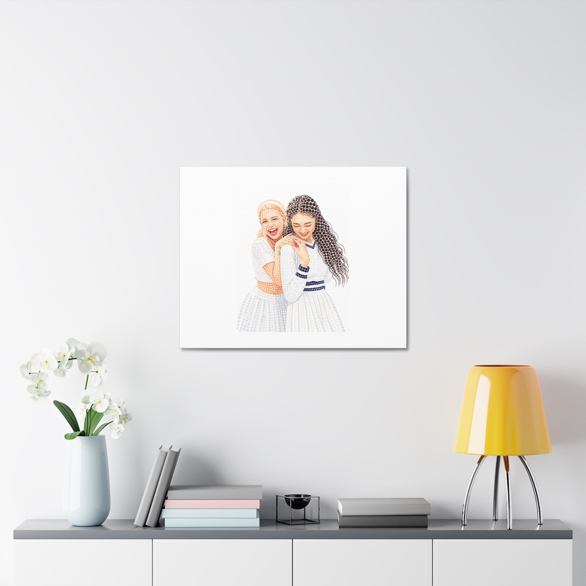 Custom Dots Portrait from Your Photo - Canvas Print