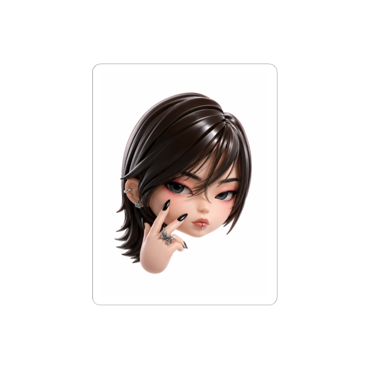 Custom Designer Toy Portrait from Your Photo - Stickers