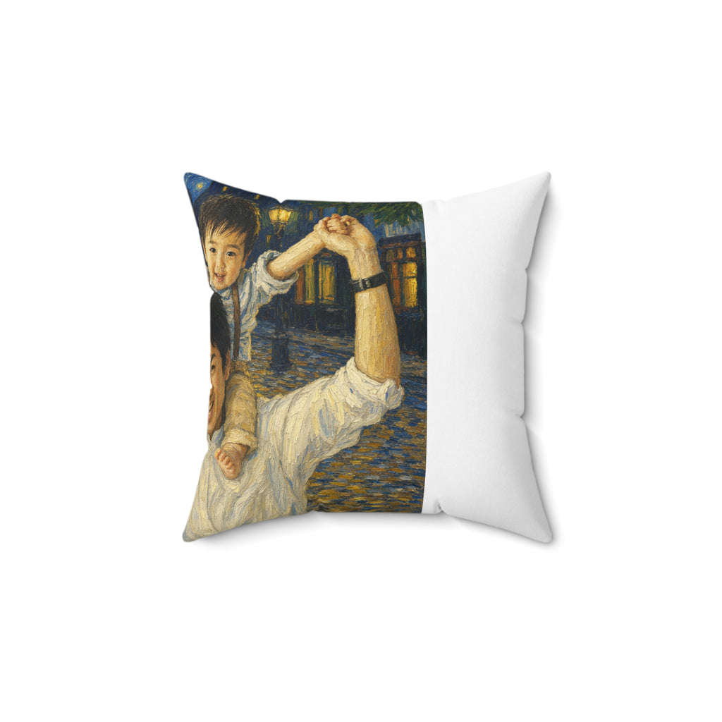 Custom Van Gogh Cafe Portrait from Your Photo - Pillow (2026 Date)