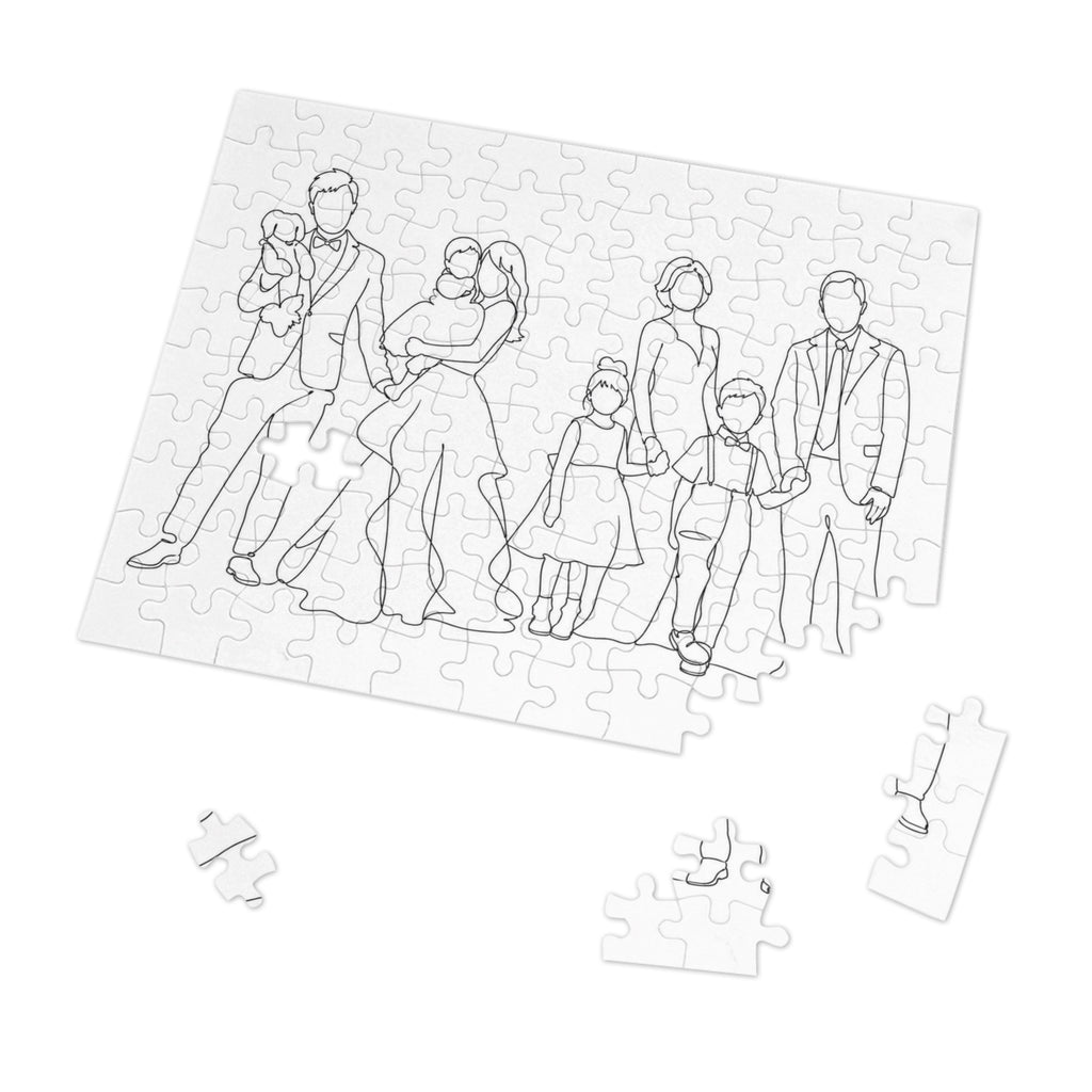Custom One-Line Portrait from Your Photo - Puzzle