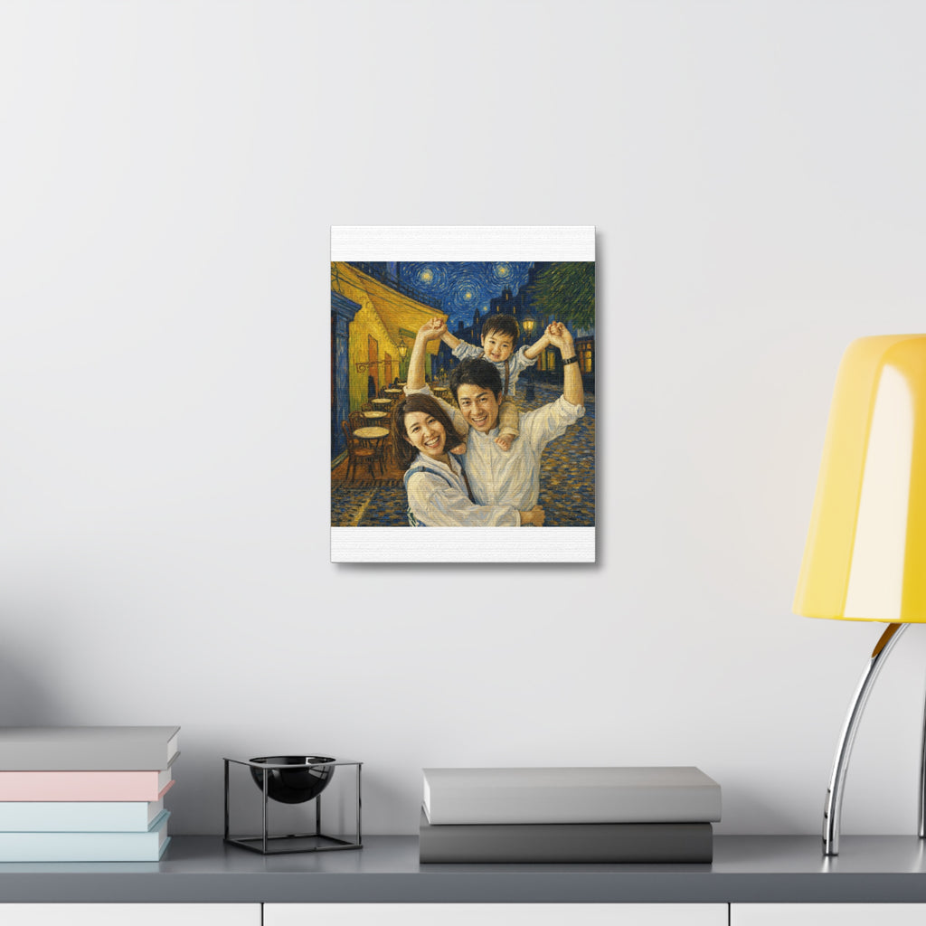Custom Van Gogh Cafe Portrait from Your Photo - Canvas Print (No Date)