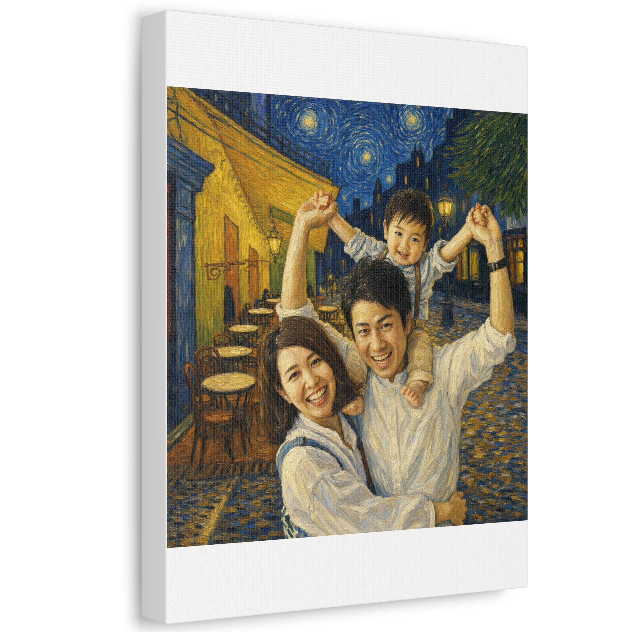 Custom Van Gogh Cafe Portrait from Your Photo - Canvas Print (No Date)