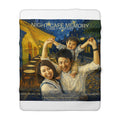 Custom Van Gogh Cafe Portrait from Your Photo - Sherpa Blanket (2026 Date)