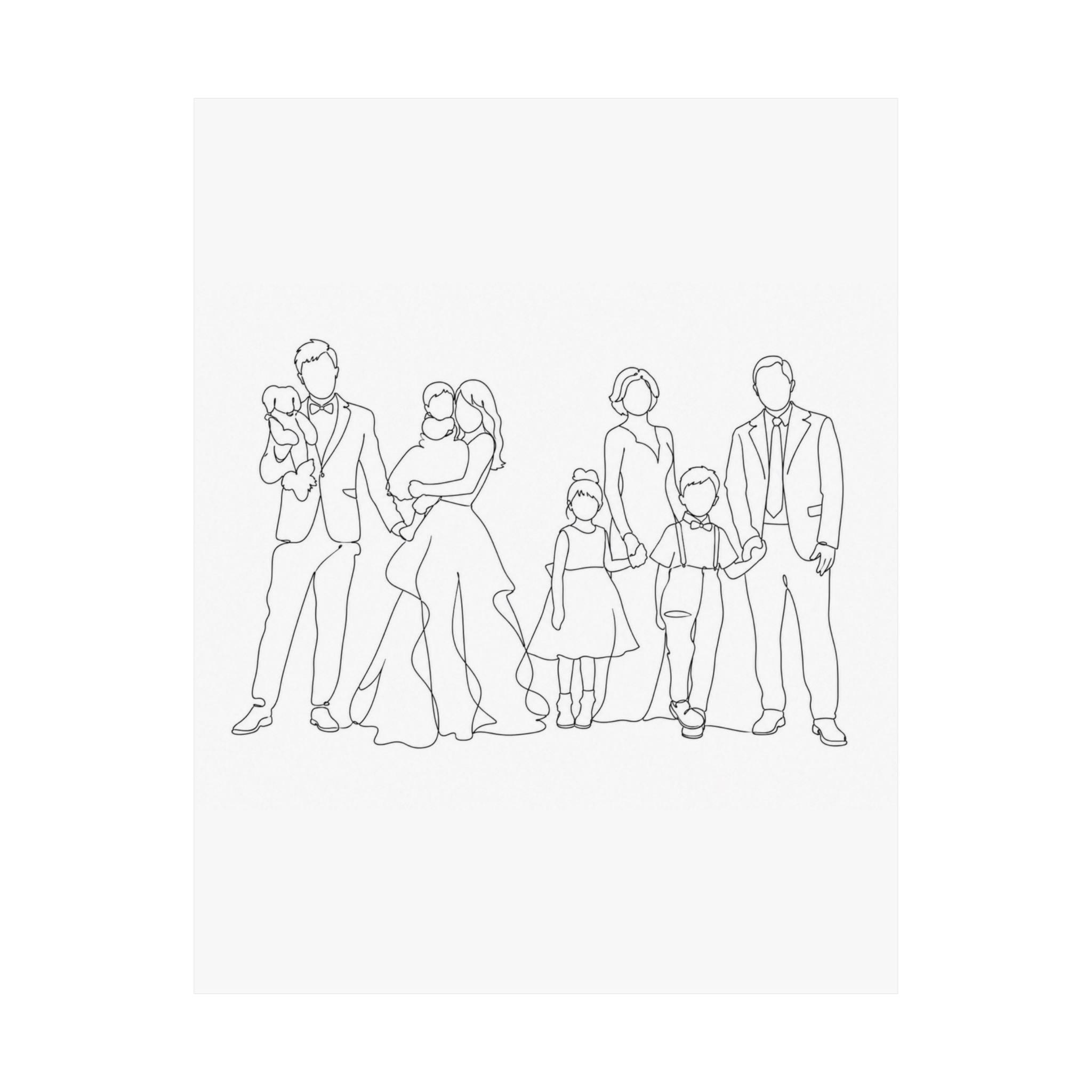One Line Drawing Matte Poster