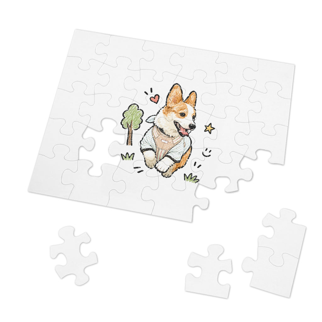 Custom Bold Doodle Portrait from Your Photo - Puzzle