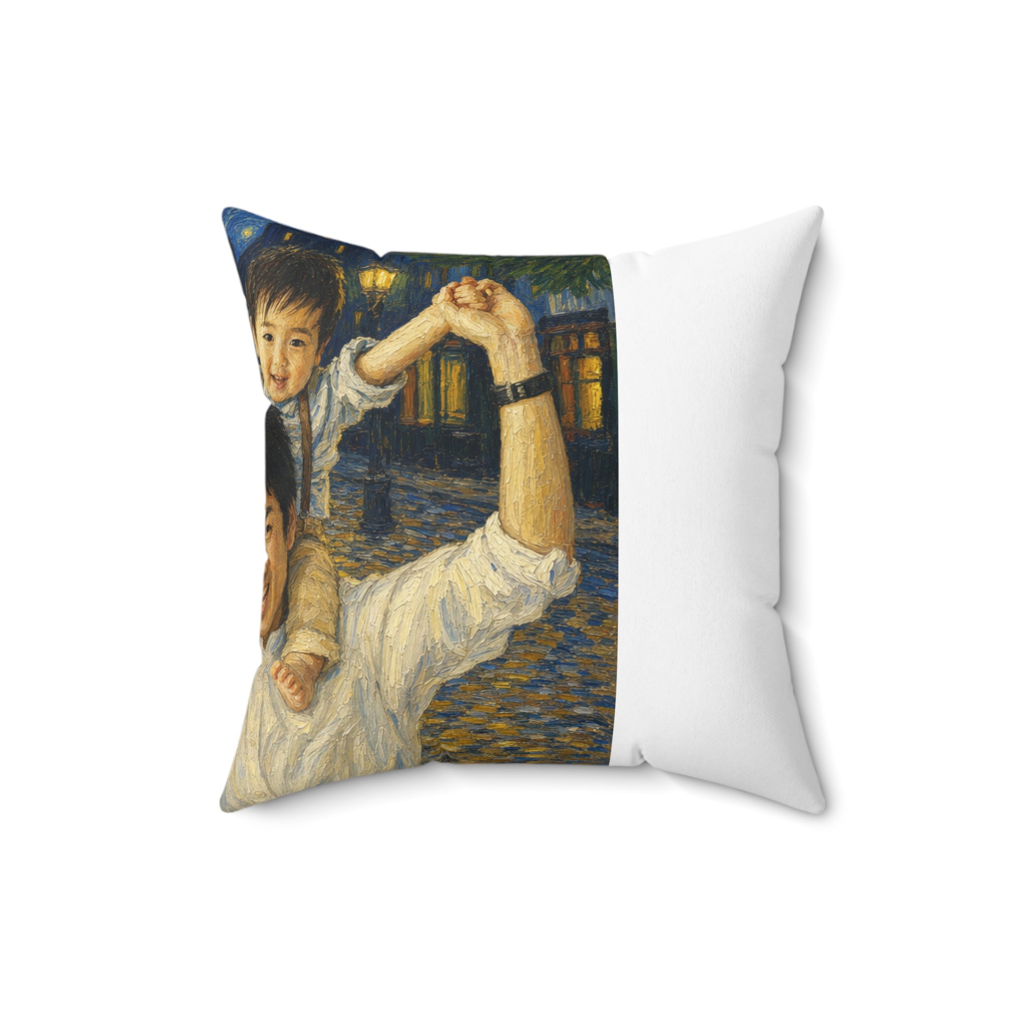 Custom Van Gogh Cafe Portrait from Your Photo - Pillow (2026 Date)