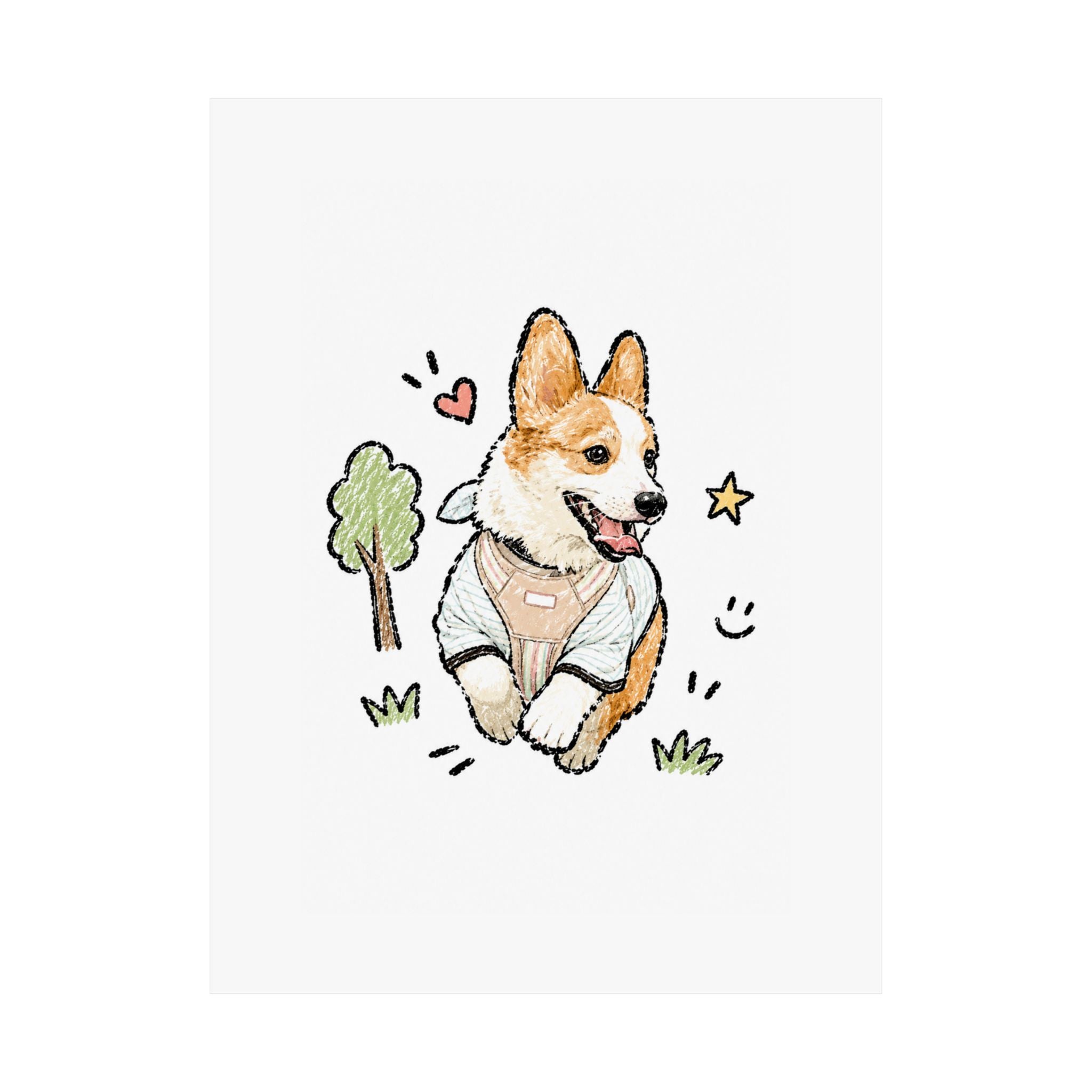 Custom Bold Doodle Portrait from Your Photo - Poster