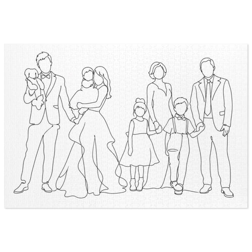 One Line Drawing Jigsaw Puzzle