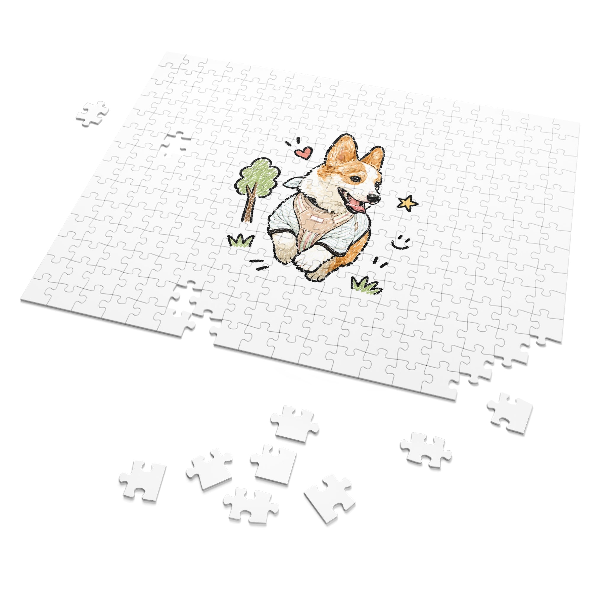 Custom Bold Doodle Portrait from Your Photo - Puzzle