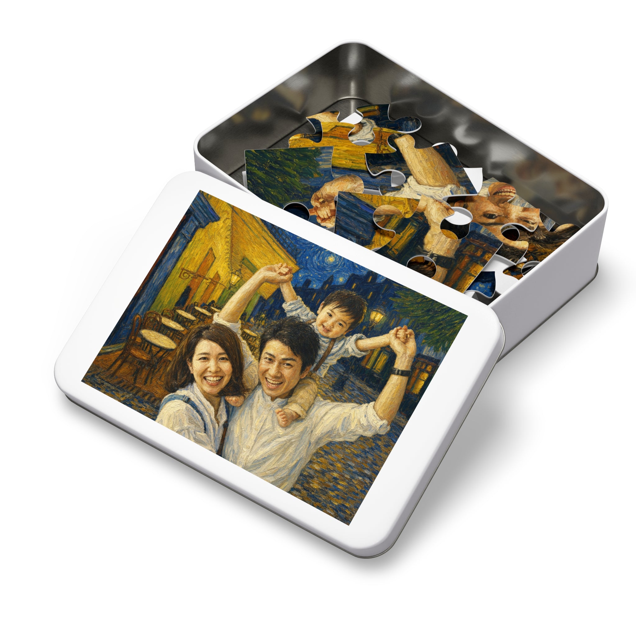 Custom Van Gogh Cafe Portrait from Your Photo - Puzzle (No Date)