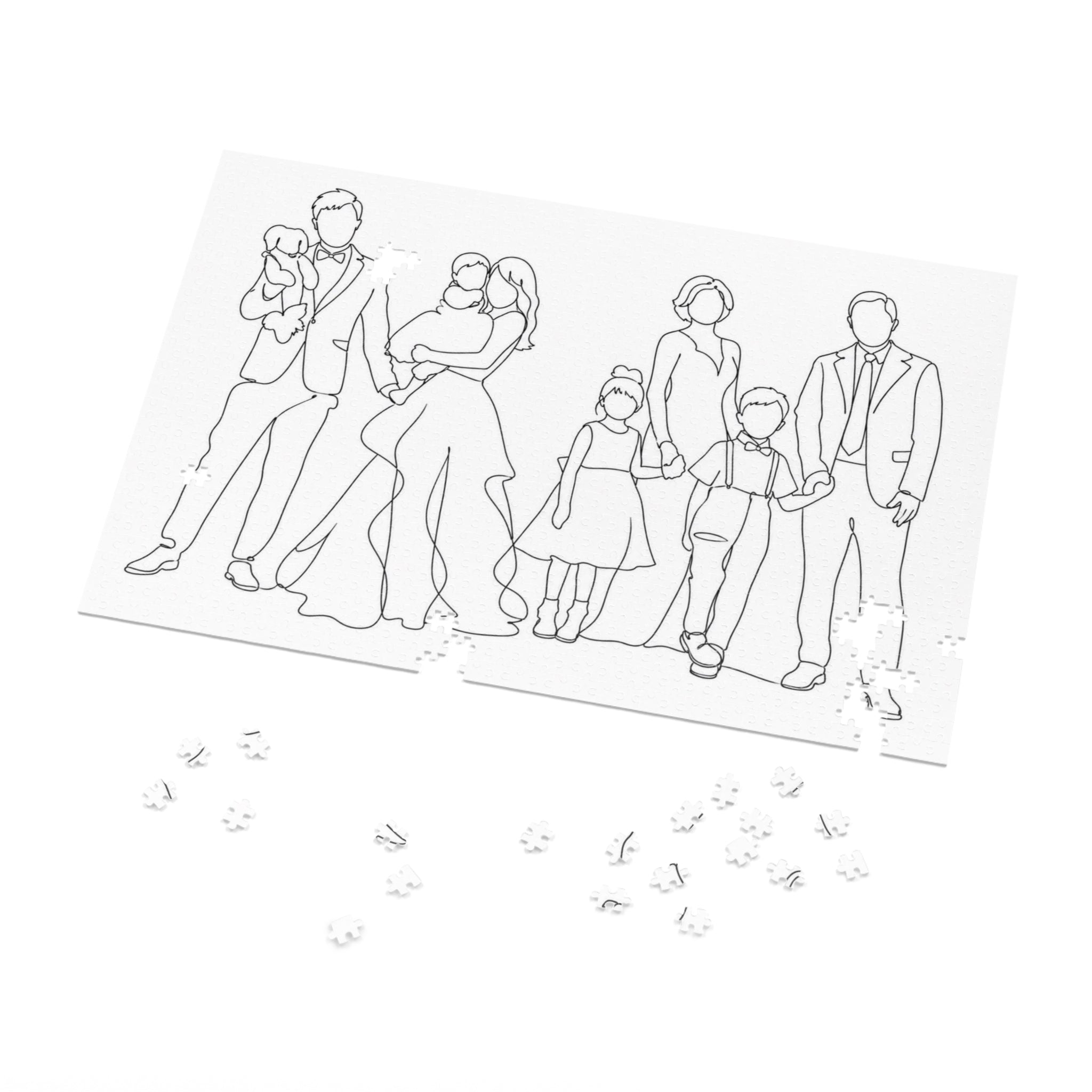 One Line Drawing Jigsaw Puzzle