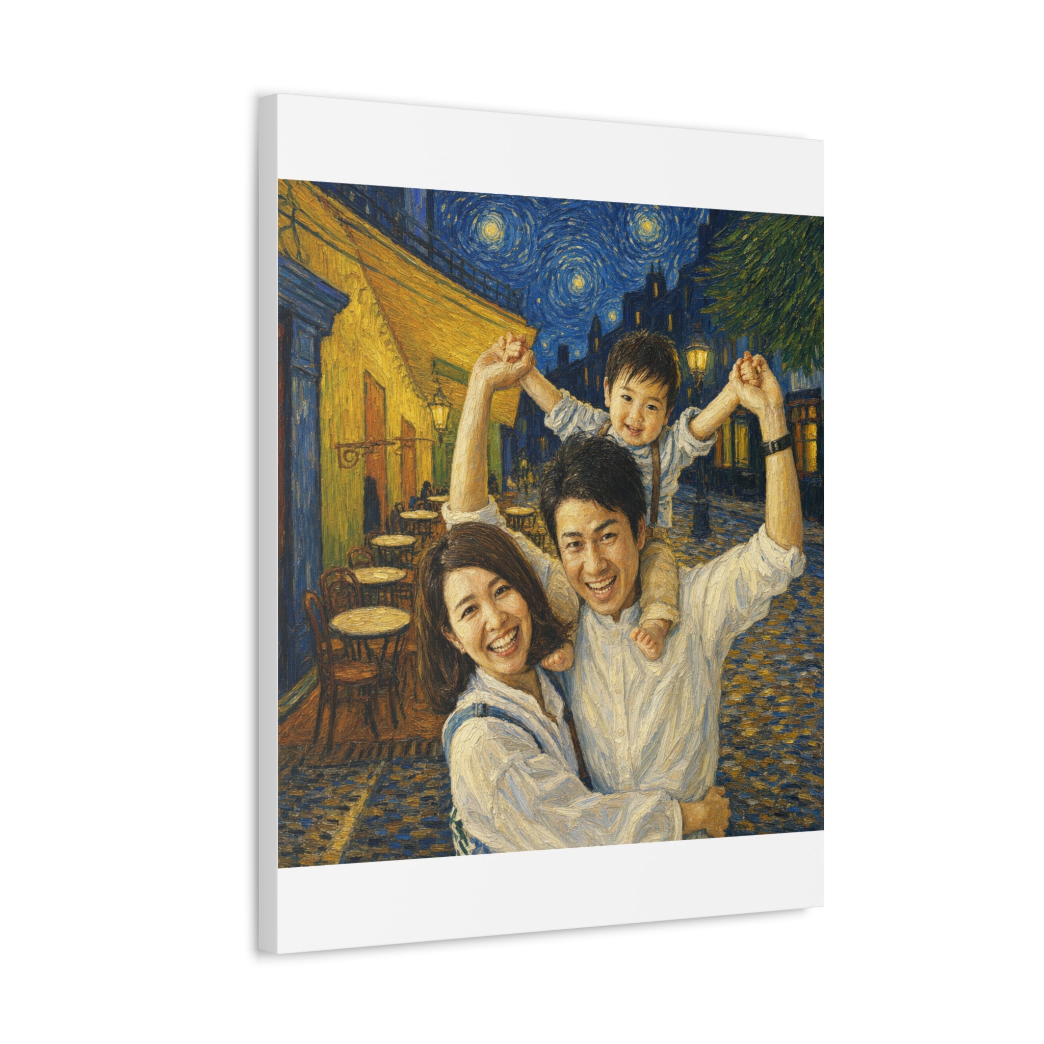 Custom Van Gogh Cafe Portrait from Your Photo - Canvas Print (No Date)