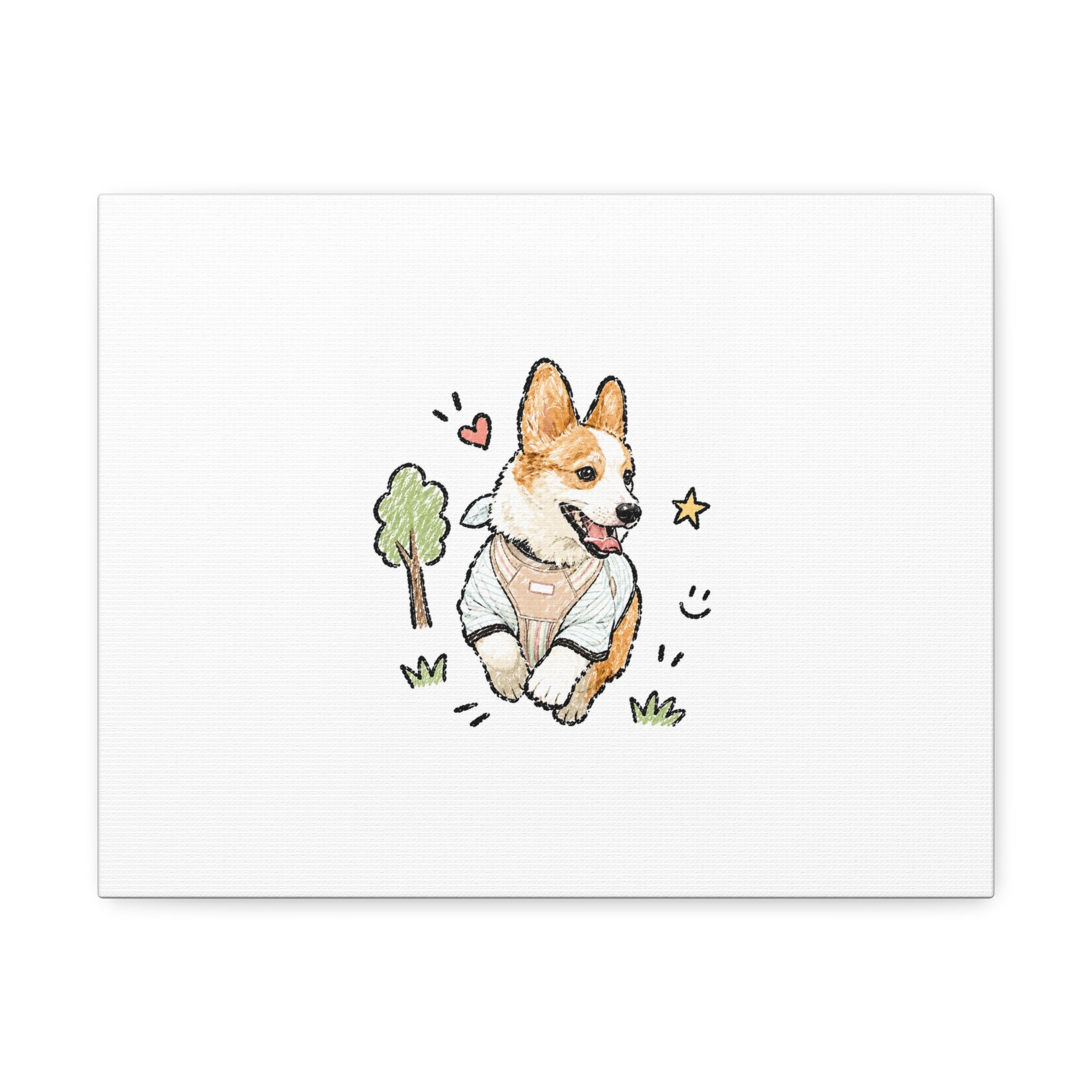 Custom Bold Doodle Portrait from Your Photo - Canvas Print