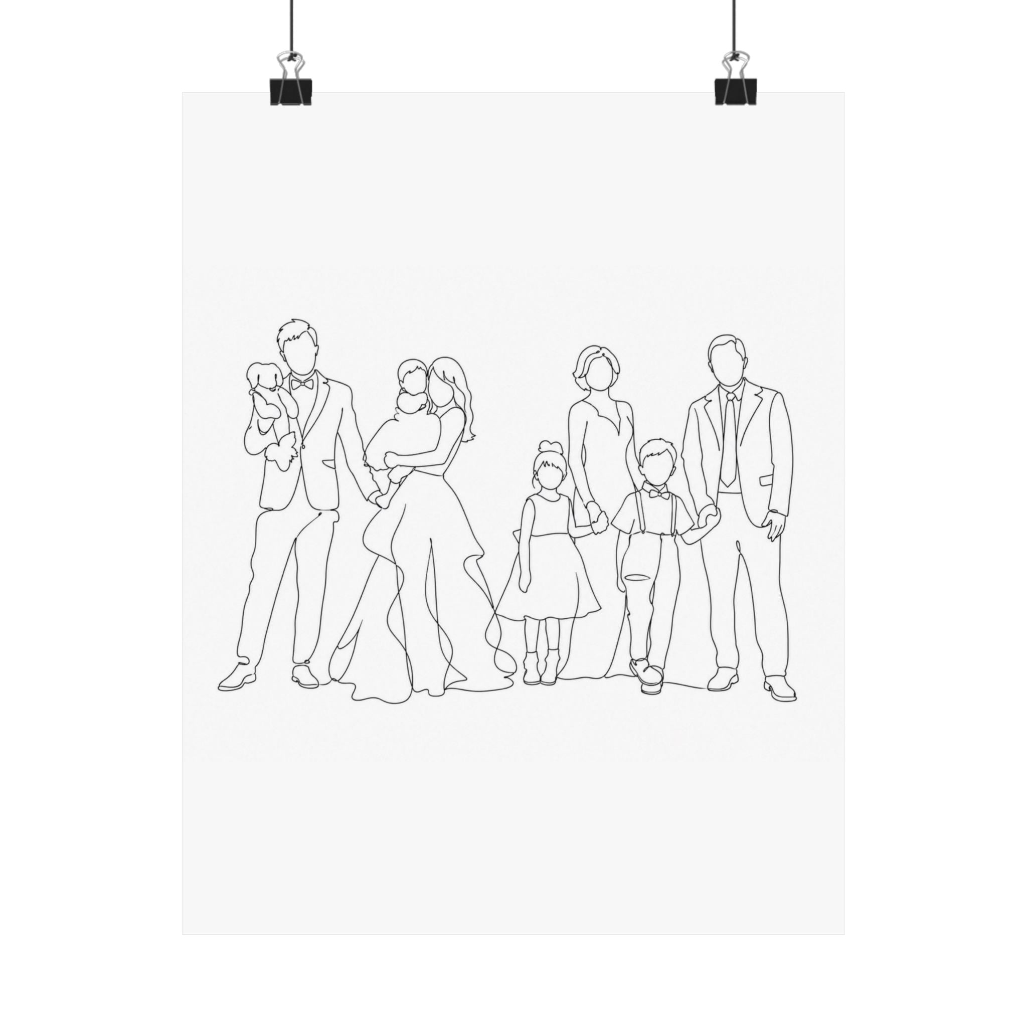 One Line Drawing Matte Poster