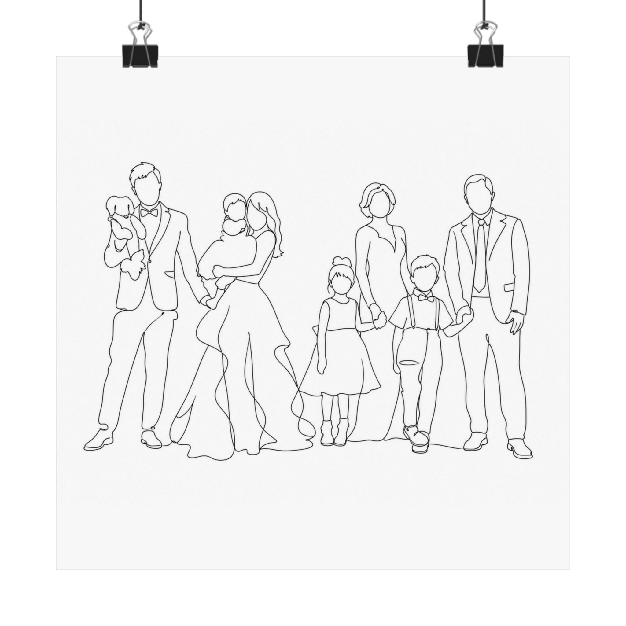 One Line Drawing Matte Poster