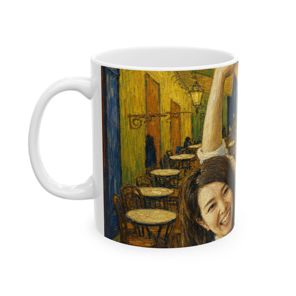 Custom Van Gogh Cafe Portrait from Your Photo - Mug (No Date)