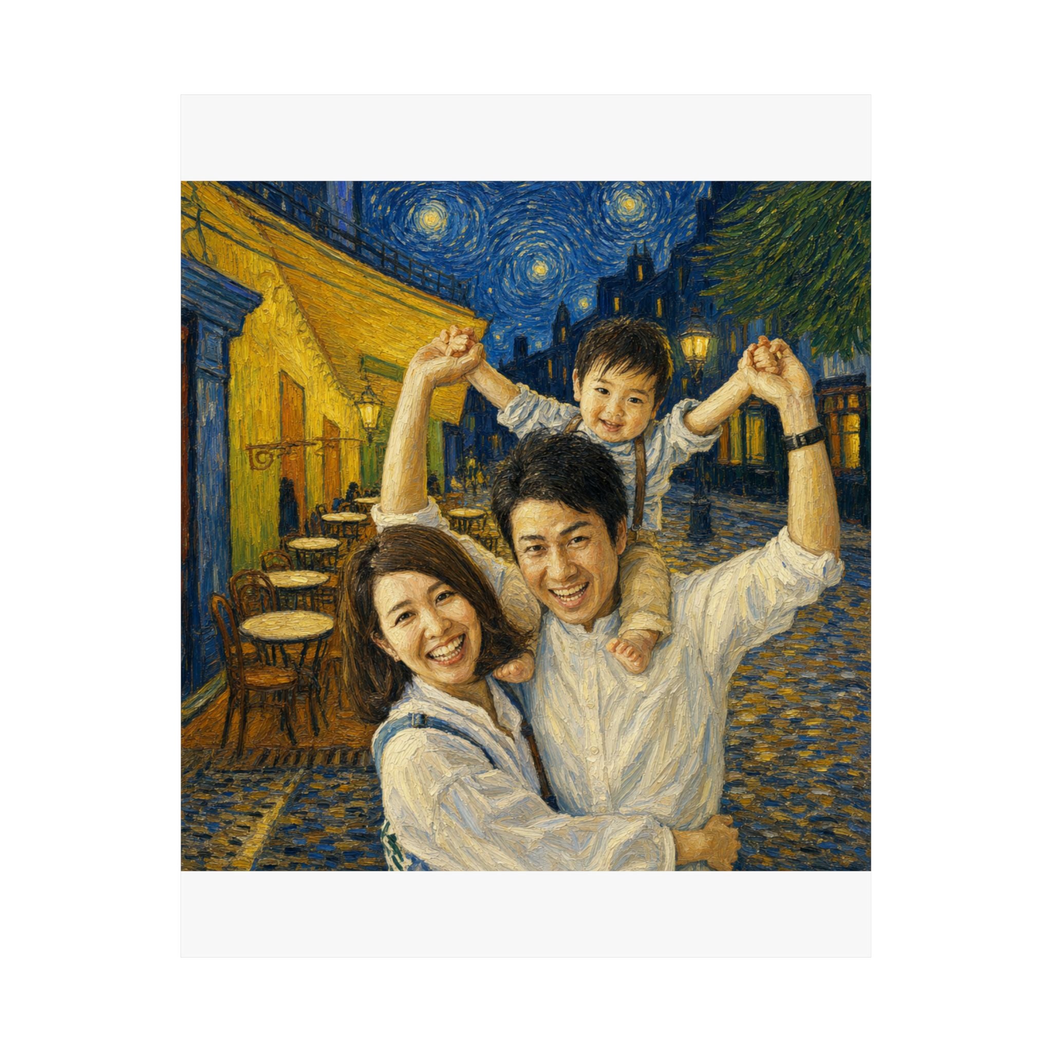 Custom Van Gogh Cafe Portrait from Your Photo - Poster (No Date)