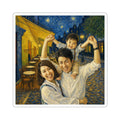 Custom Van Gogh Cafe Portrait from Your Photo - Stickers (No Date)