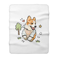 Custom Bold Doodle Portrait from Your Photo - Sherpa Blanket