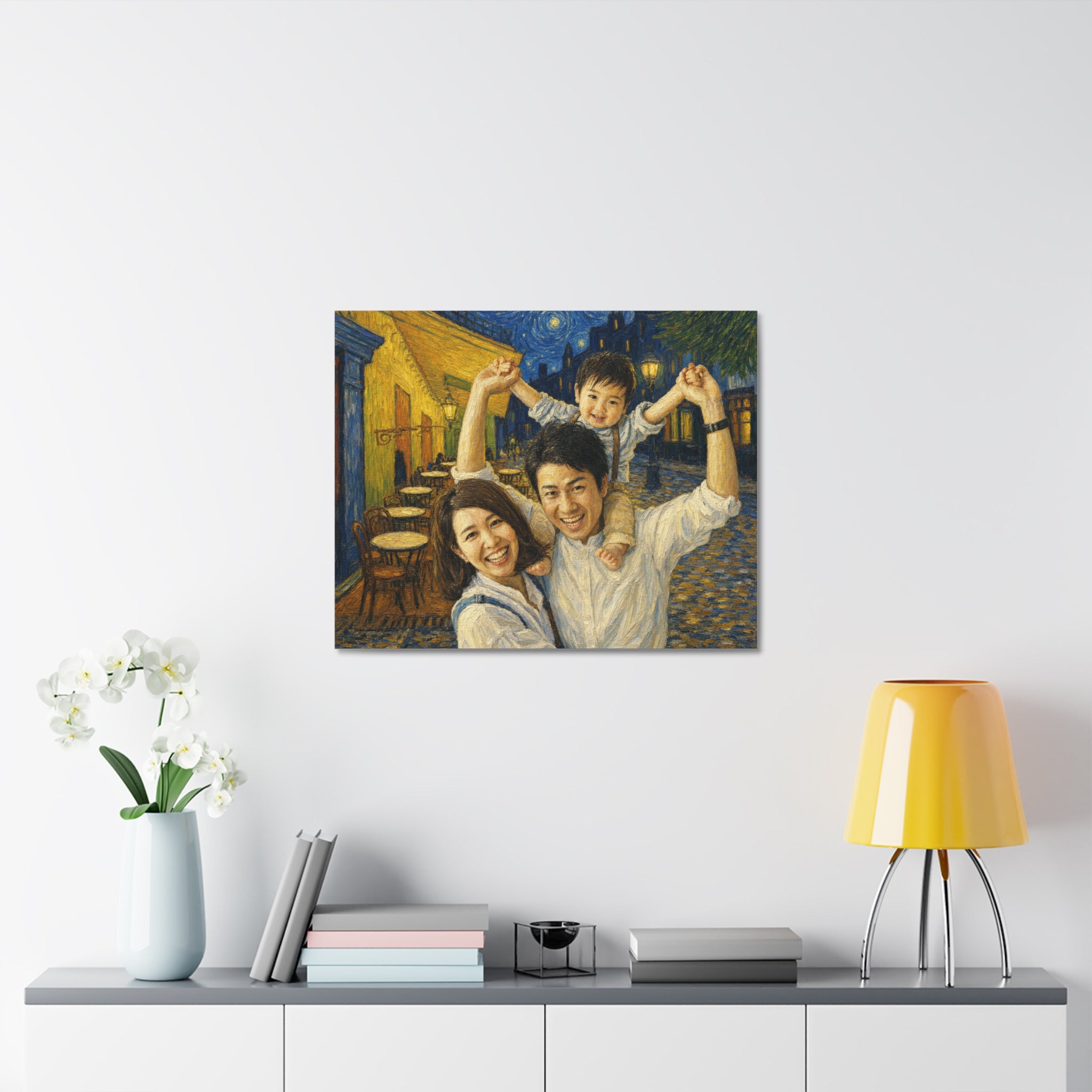 Custom Van Gogh Cafe Portrait from Your Photo - Canvas Print (No Date)