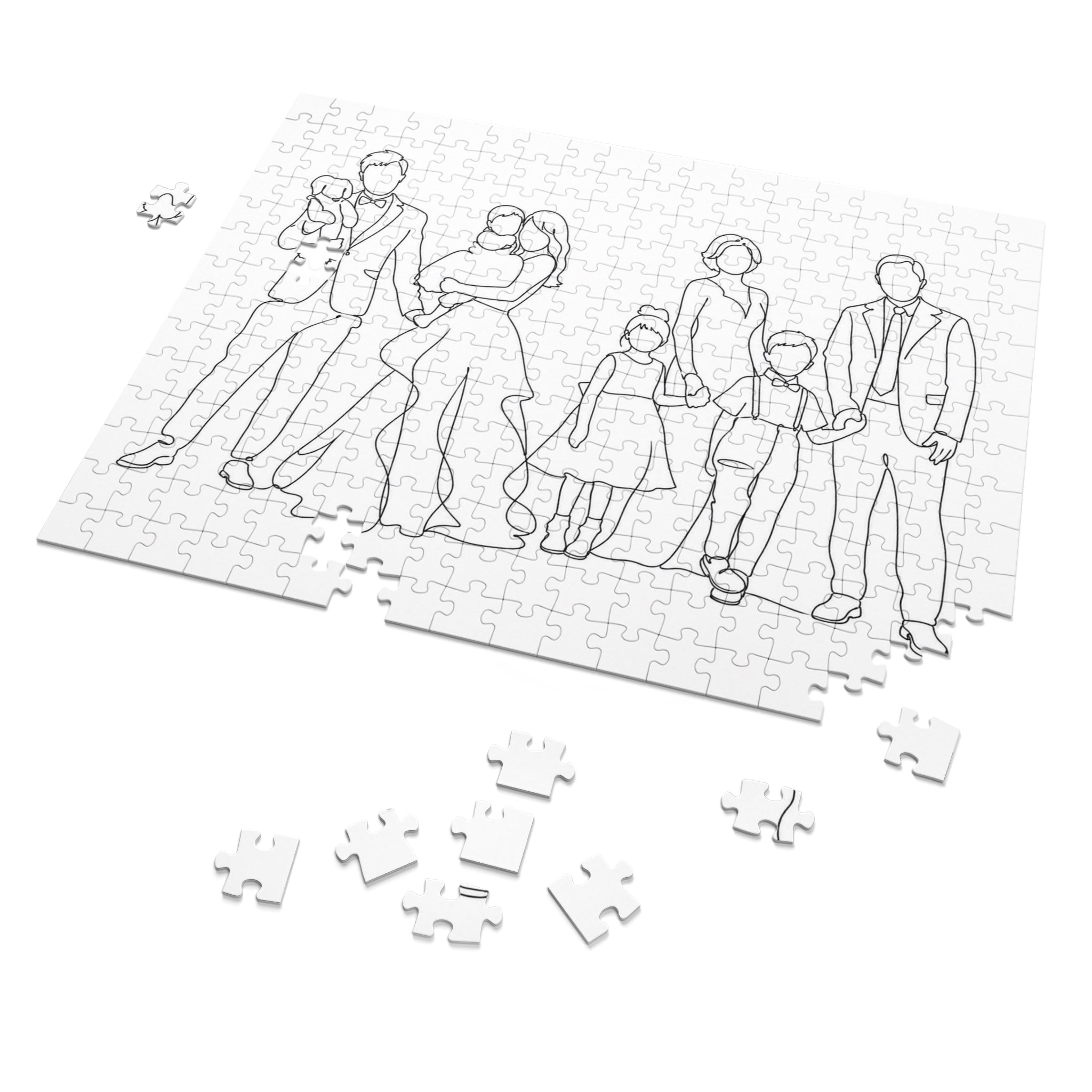 One Line Drawing Jigsaw Puzzle