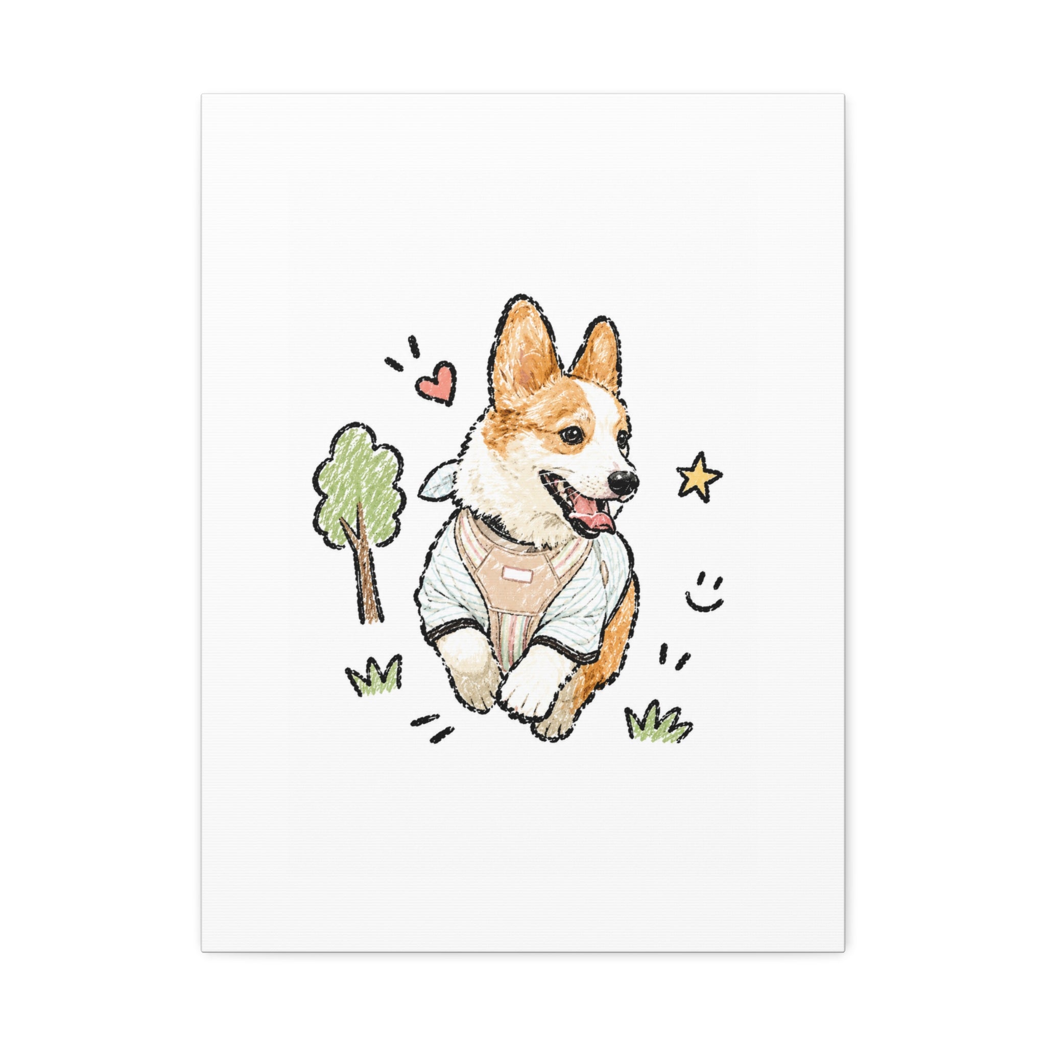 Custom Bold Doodle Portrait from Your Photo - Canvas Print