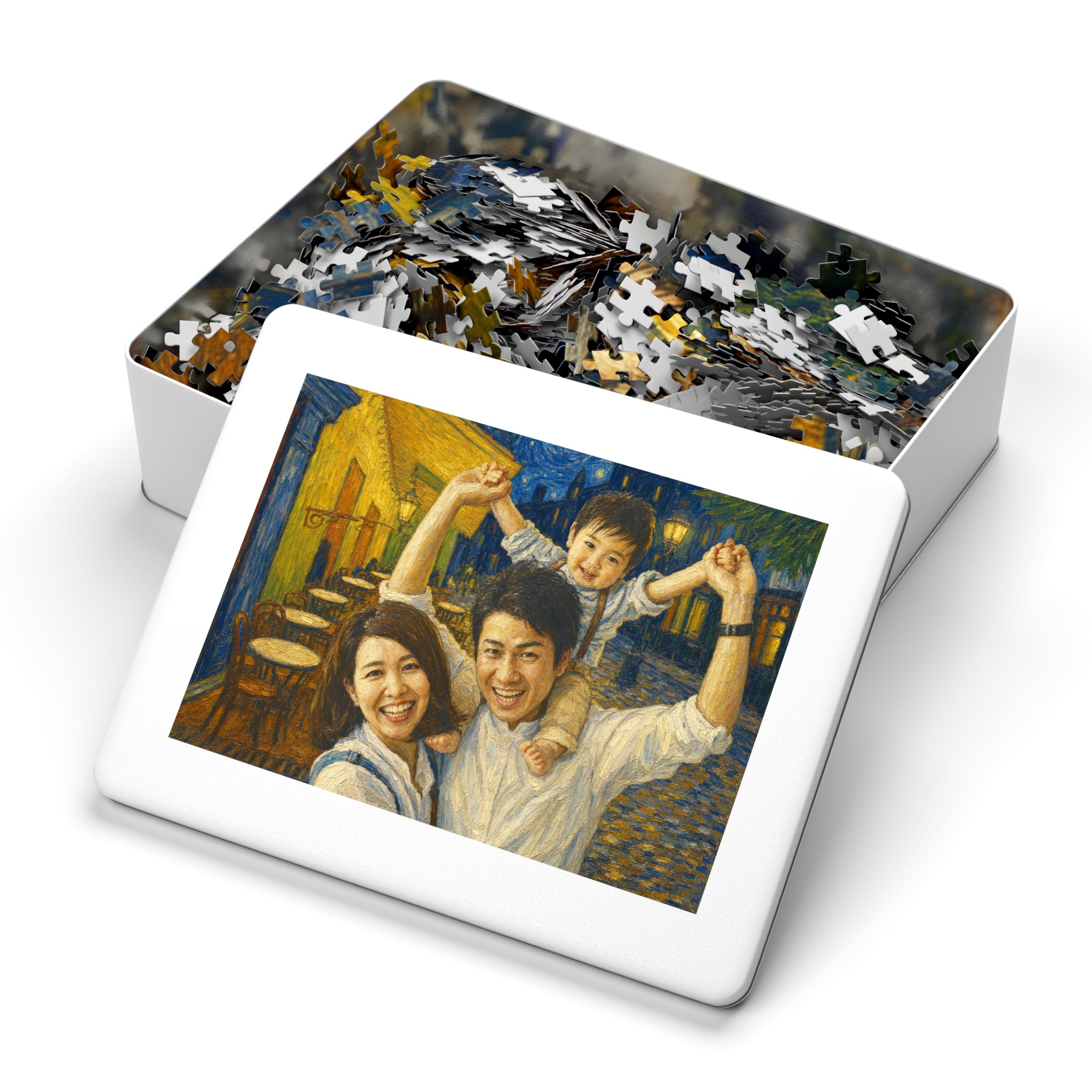 Custom Van Gogh Cafe Portrait from Your Photo - Puzzle (No Date)