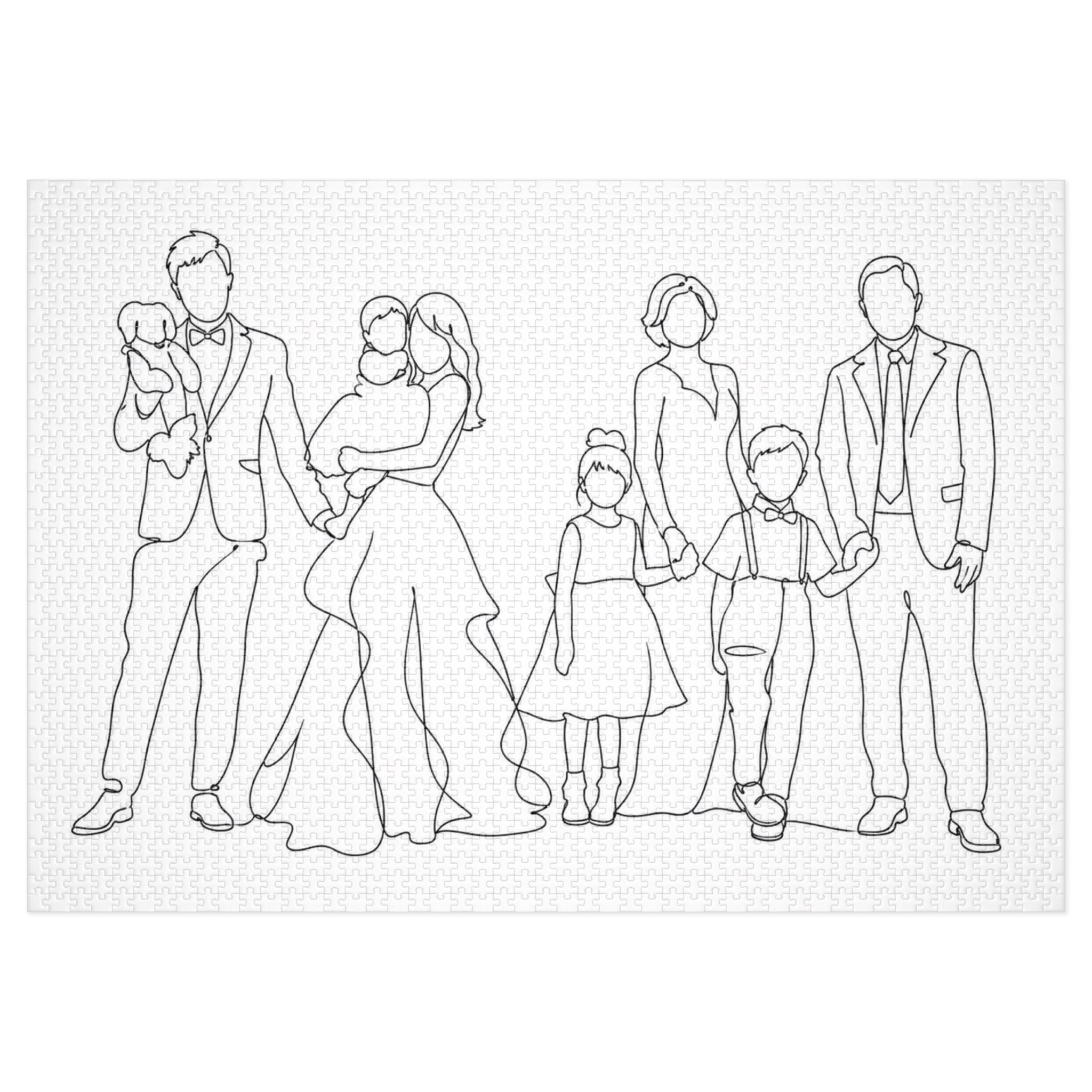 One Line Drawing Jigsaw Puzzle
