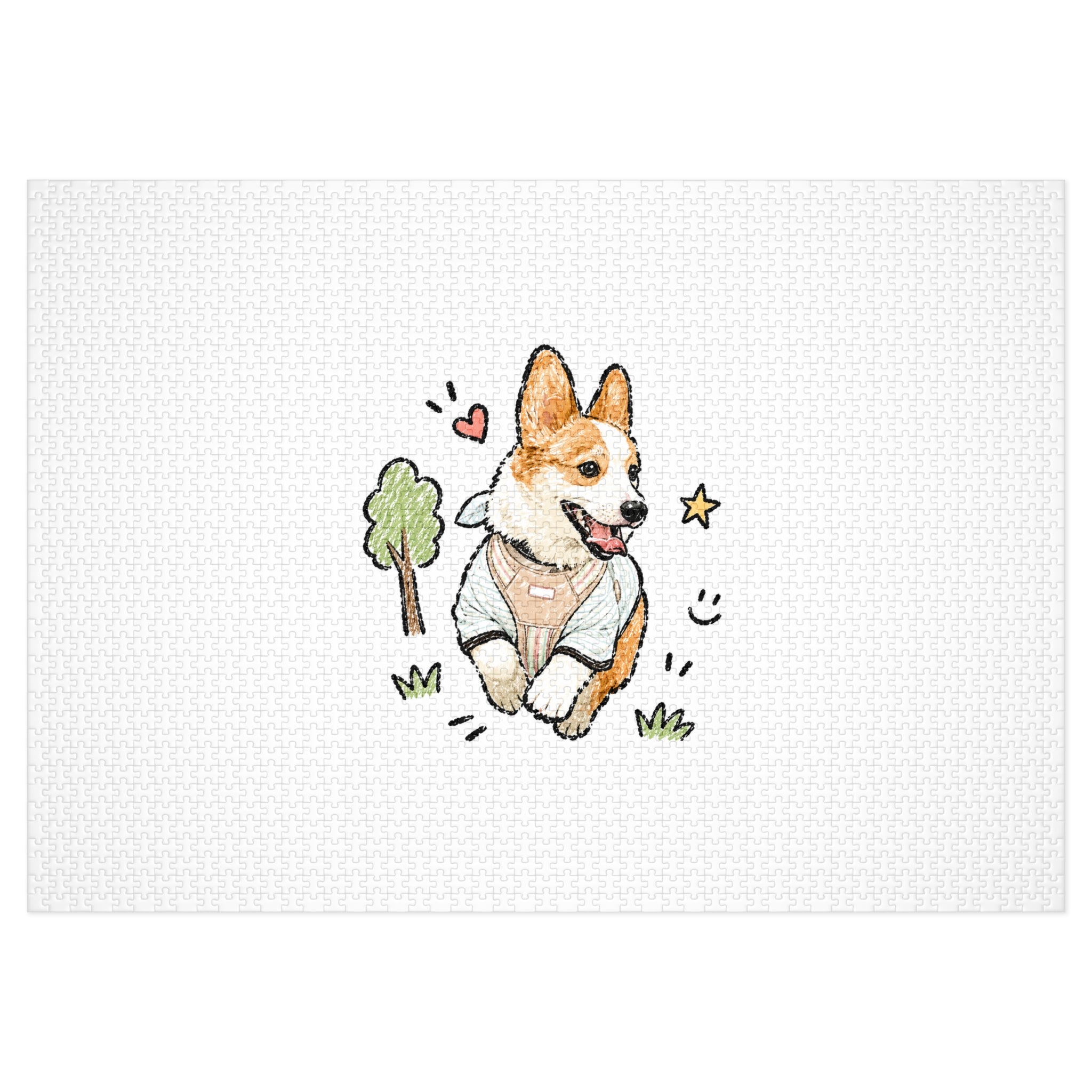 Custom Bold Doodle Portrait from Your Photo - Puzzle