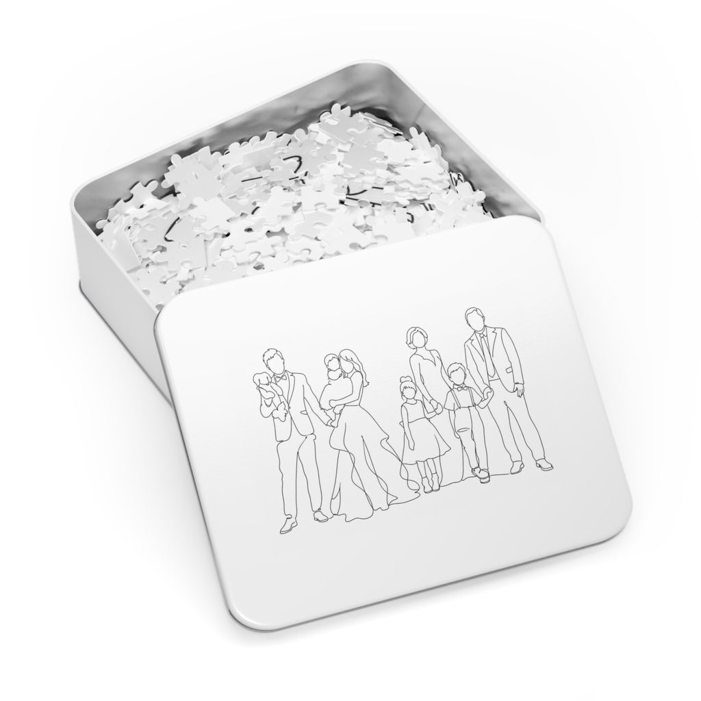 Custom One-Line Portrait from Your Photo - Puzzle