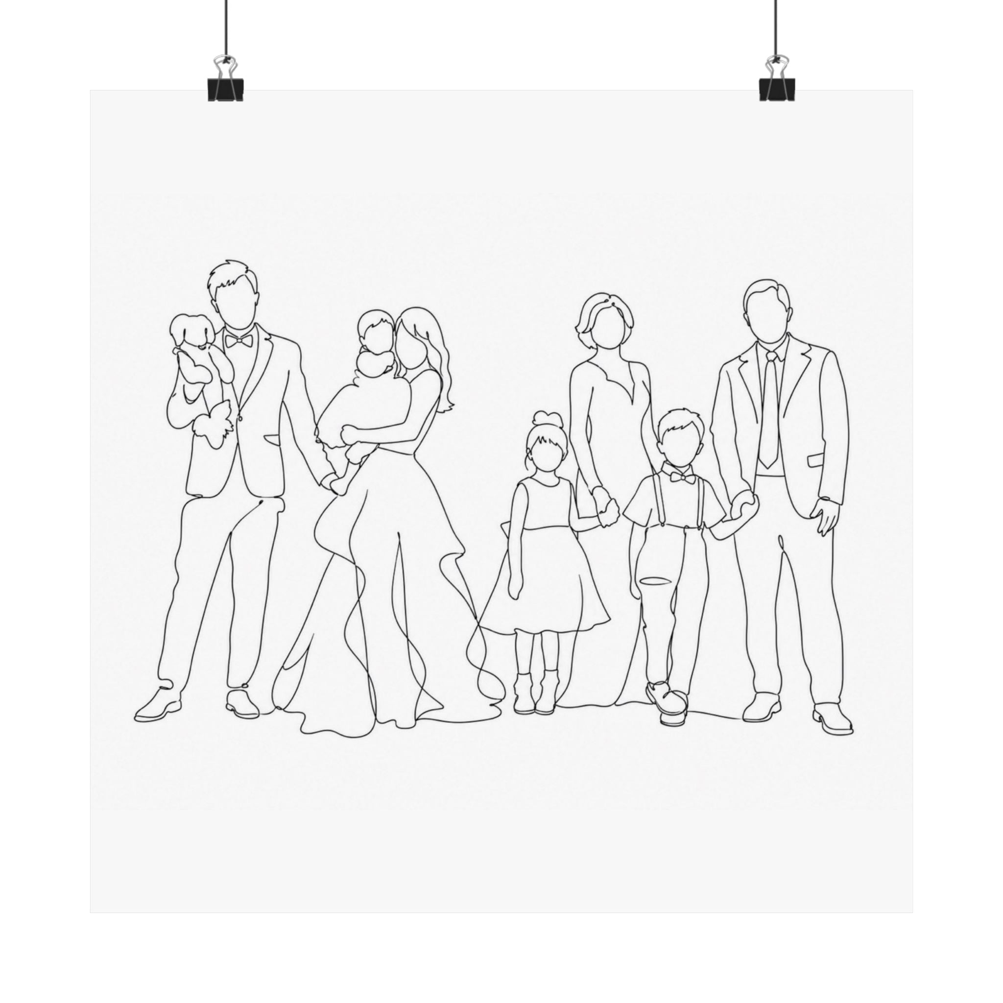 One Line Drawing Matte Poster