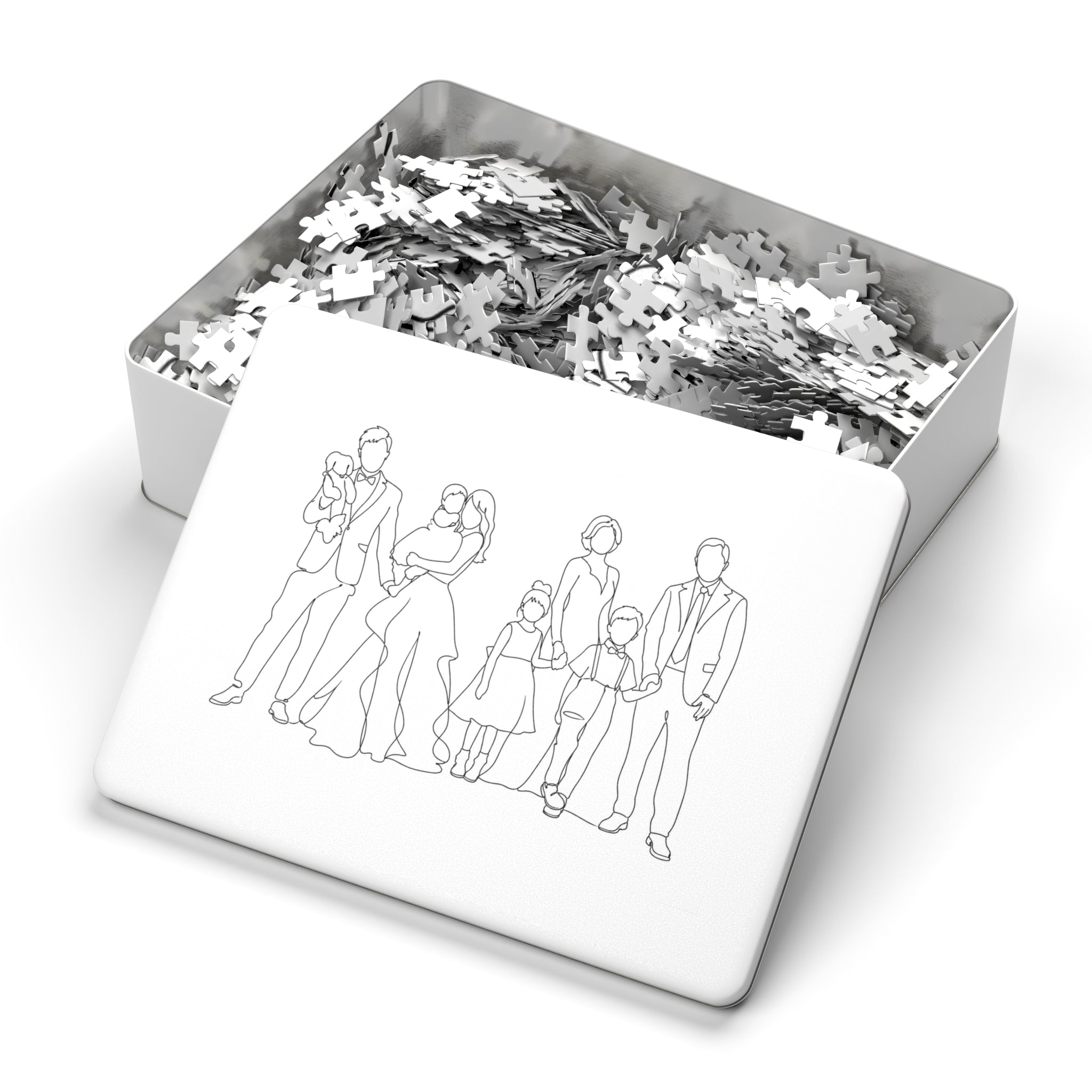 Custom One-Line Portrait from Your Photo - Puzzle