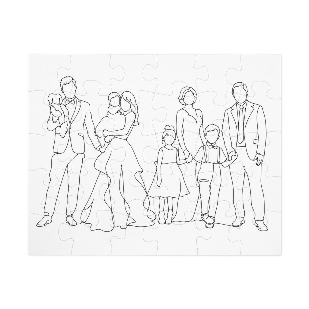 Custom One-Line Portrait from Your Photo - Puzzle