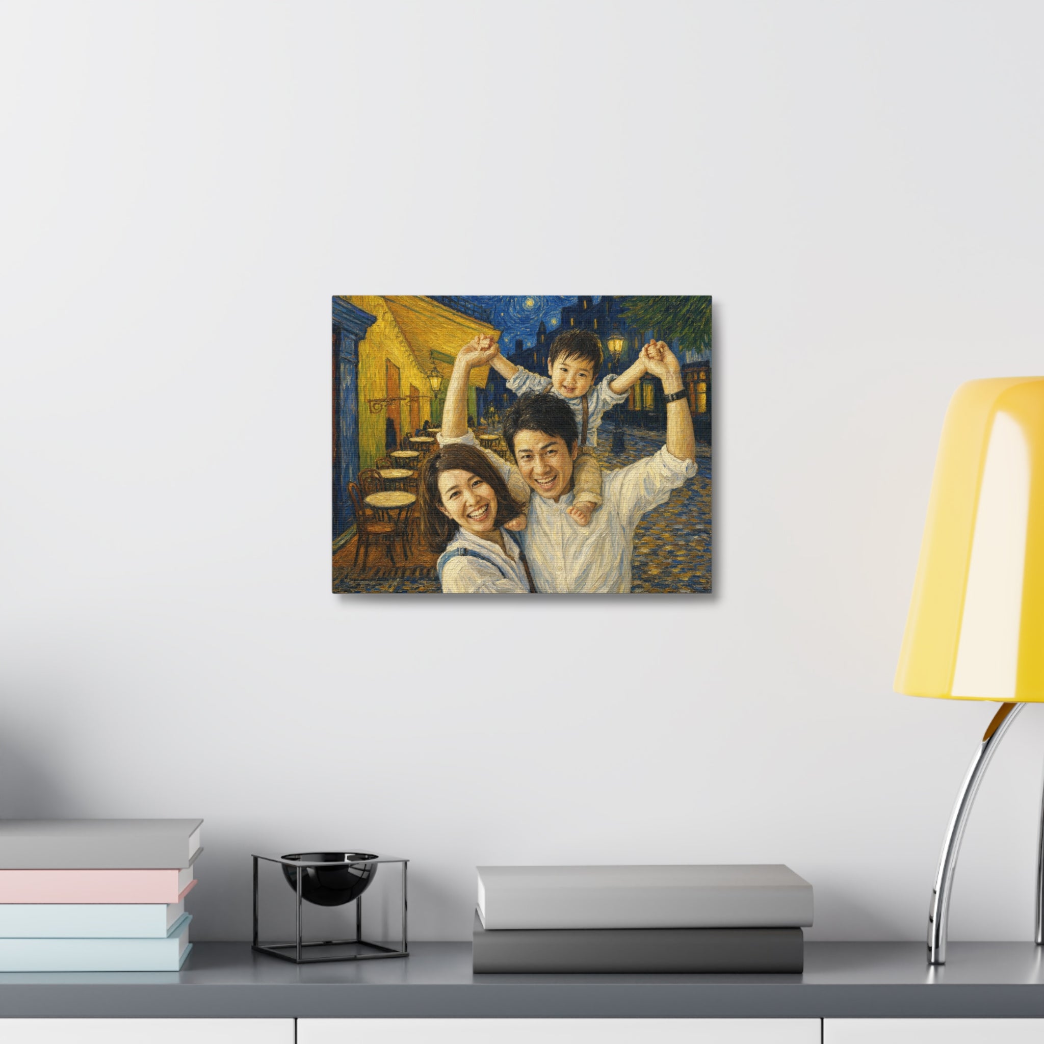 Custom Van Gogh Cafe Portrait from Your Photo - Canvas Print (No Date)
