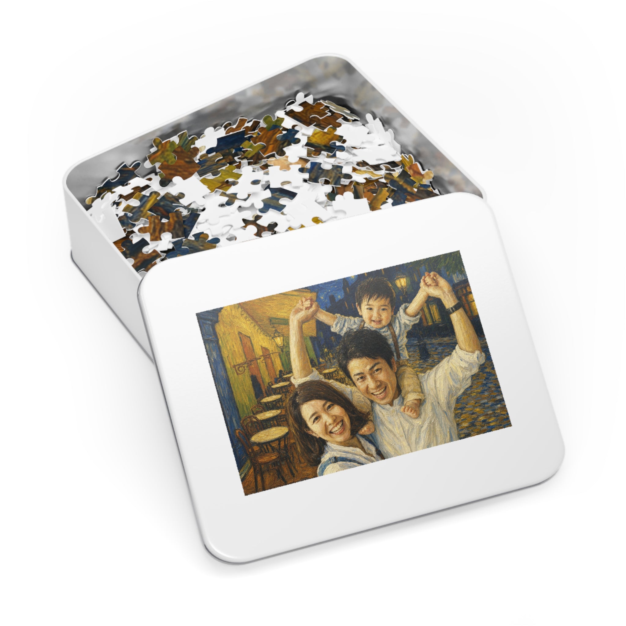 Custom Van Gogh Cafe Portrait from Your Photo - Puzzle (No Date)