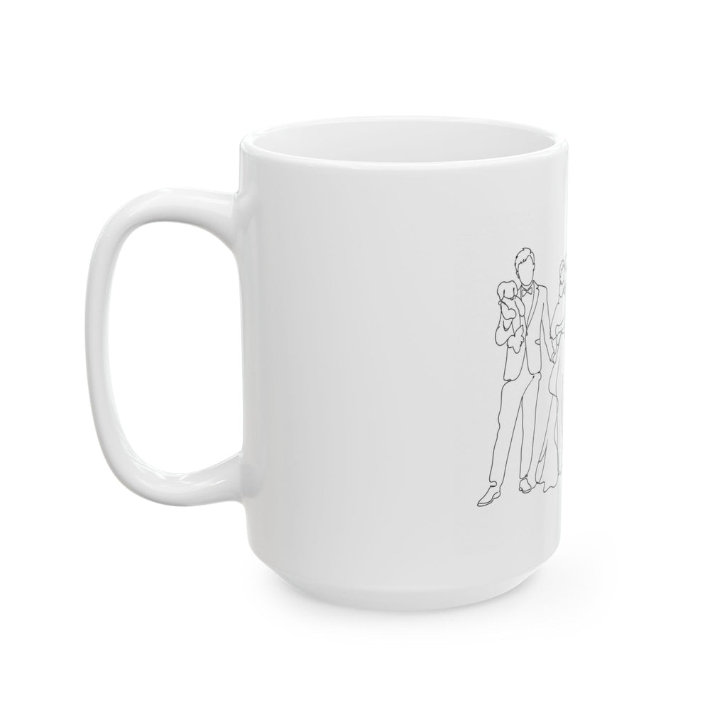 One Line Drawing Ceramic Mug