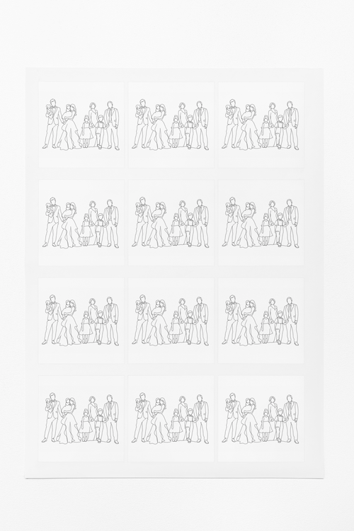 One Line Drawing Kiss-Cut Stickers